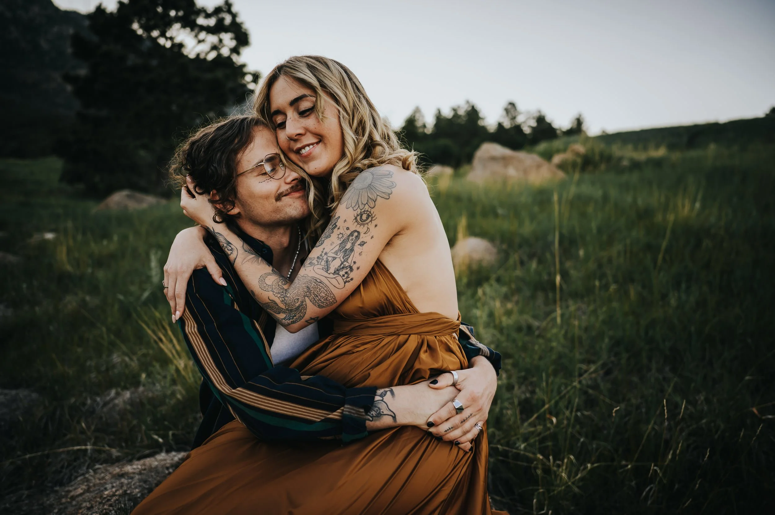 Connected family moment photographed outdoors in Colorado Springs