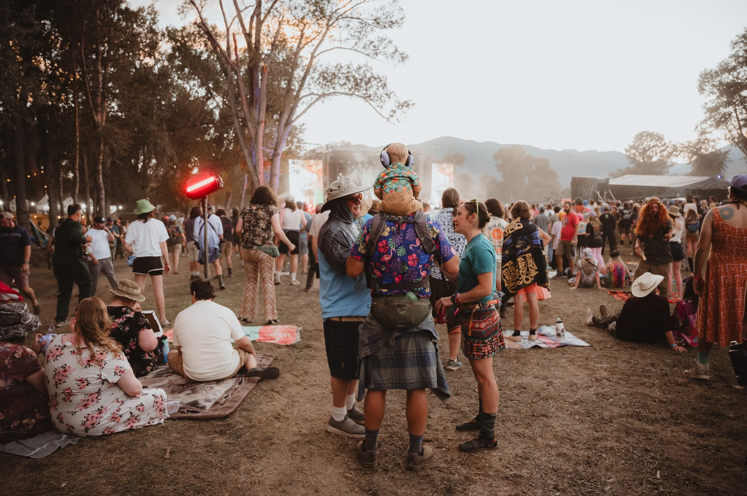 Festival crowd at Field of Vision Meadow Creek captured from the pit.