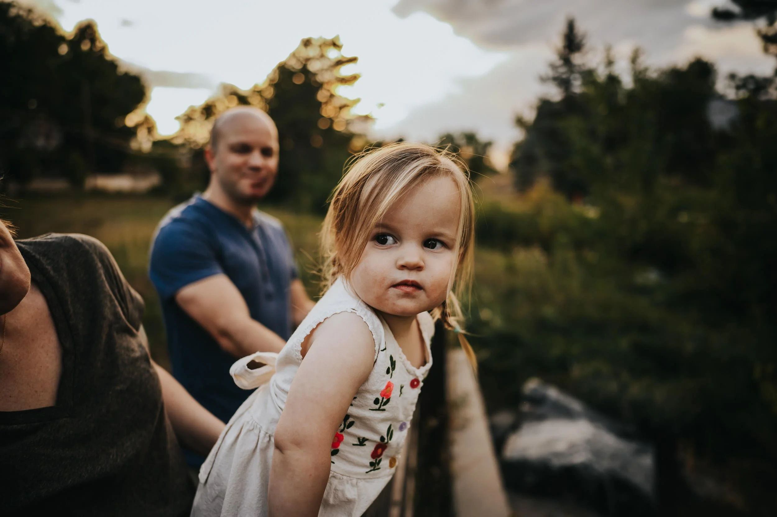Extended family gathered together during a relaxed family photography session in Denver.