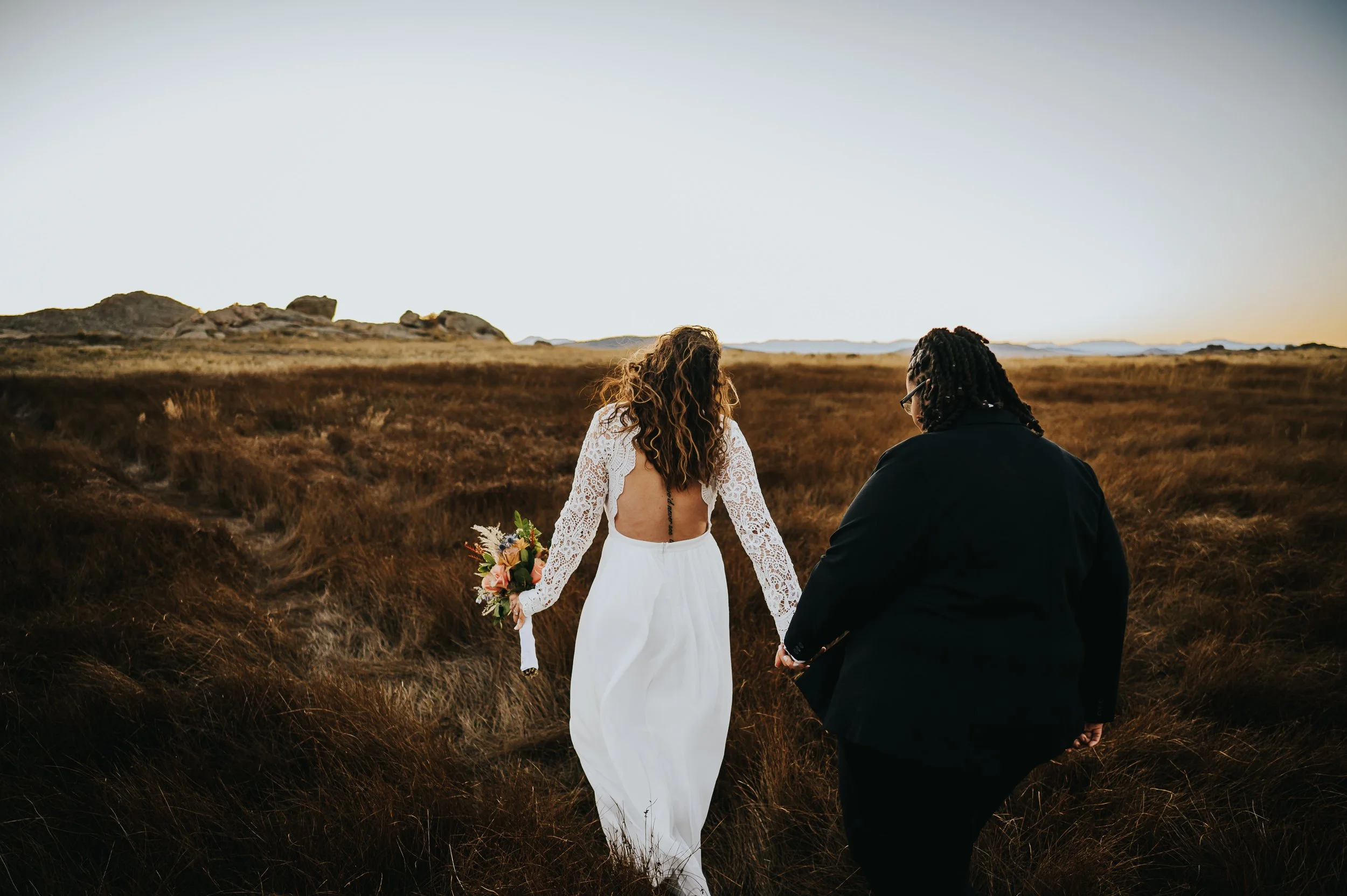 Wide mountain view near Lake George, Colorado at sunset.