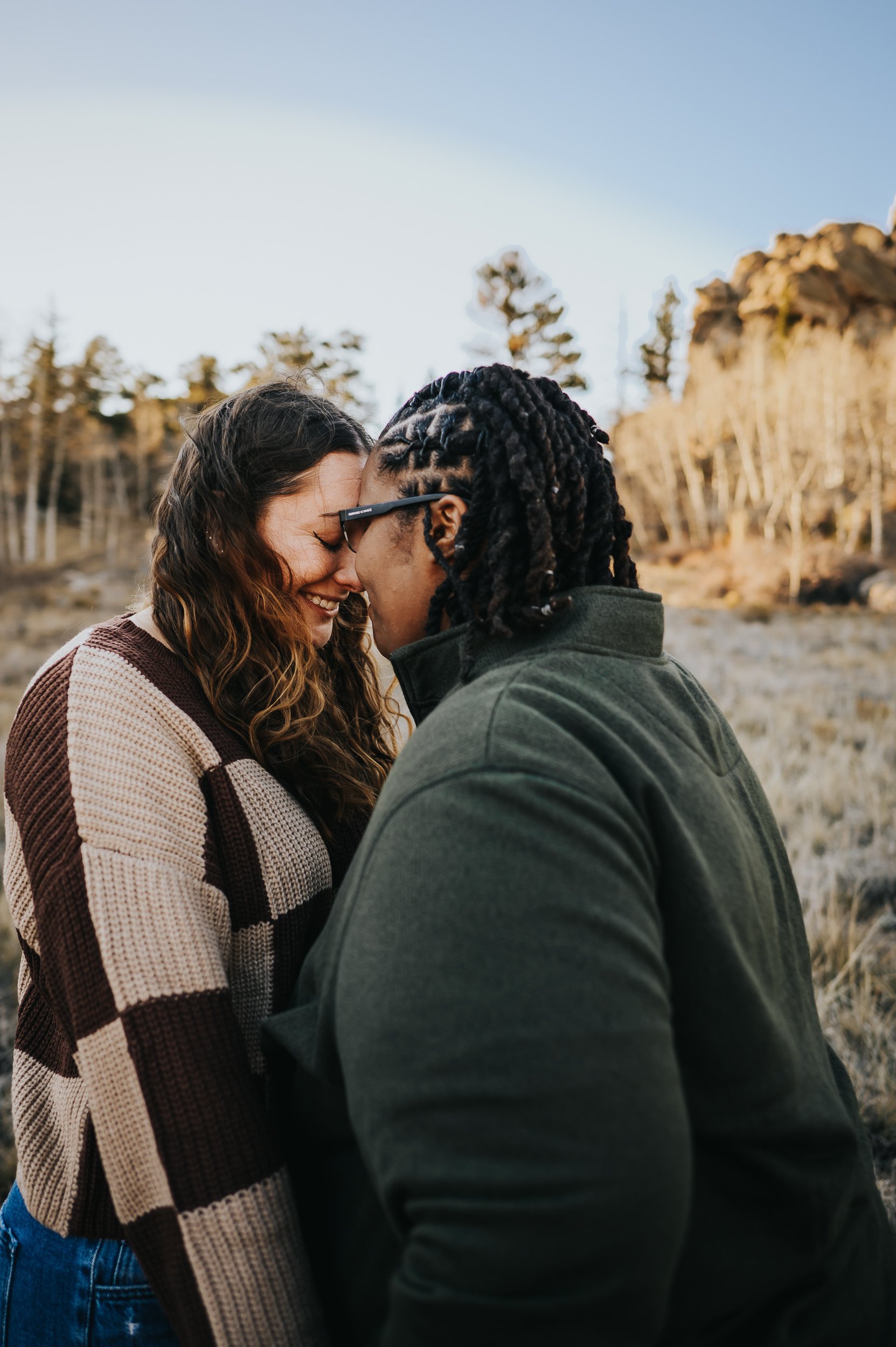 Golden hour light spilling across mountain meadow in Colorado.