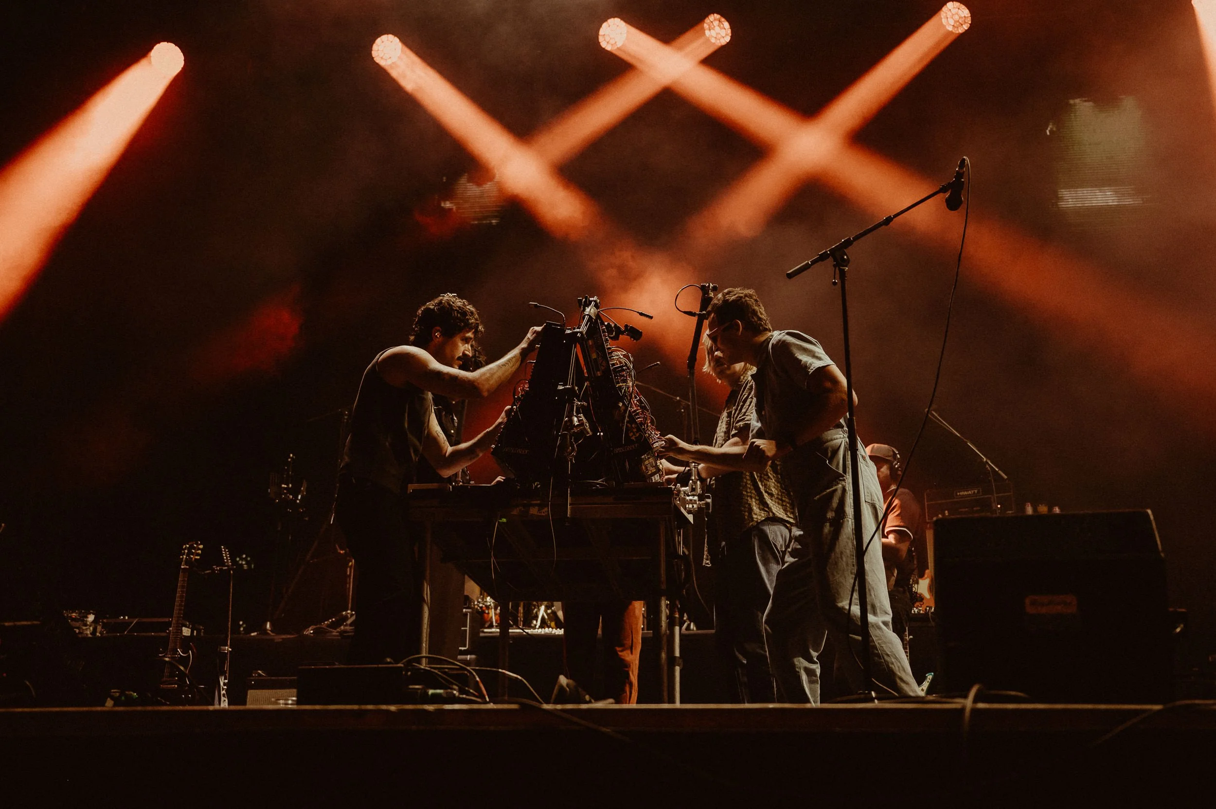 King Gizzard and the Lizard Wizard performing at Field of Vision festival at Meadow Creek.