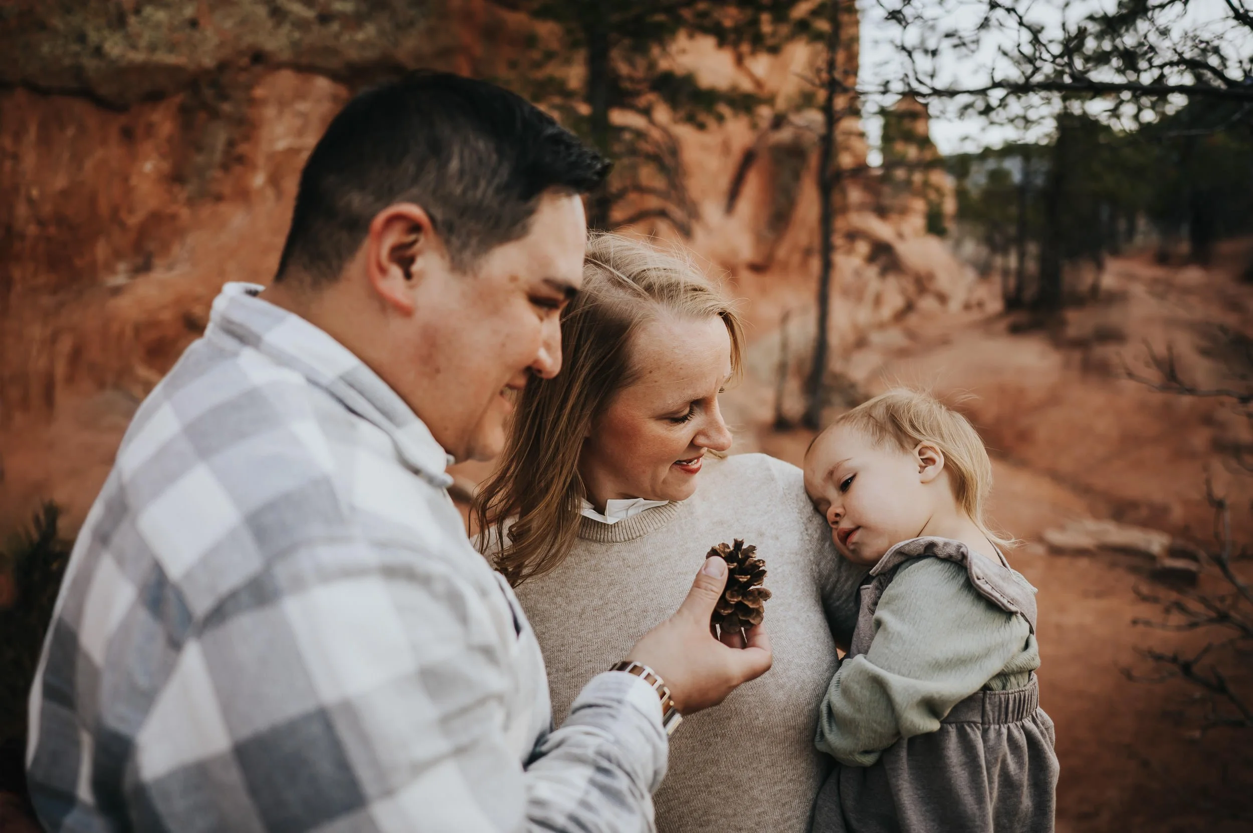 Real, unposed family moments captured by a Colorado Springs family photographer at Red Rock Canyon.