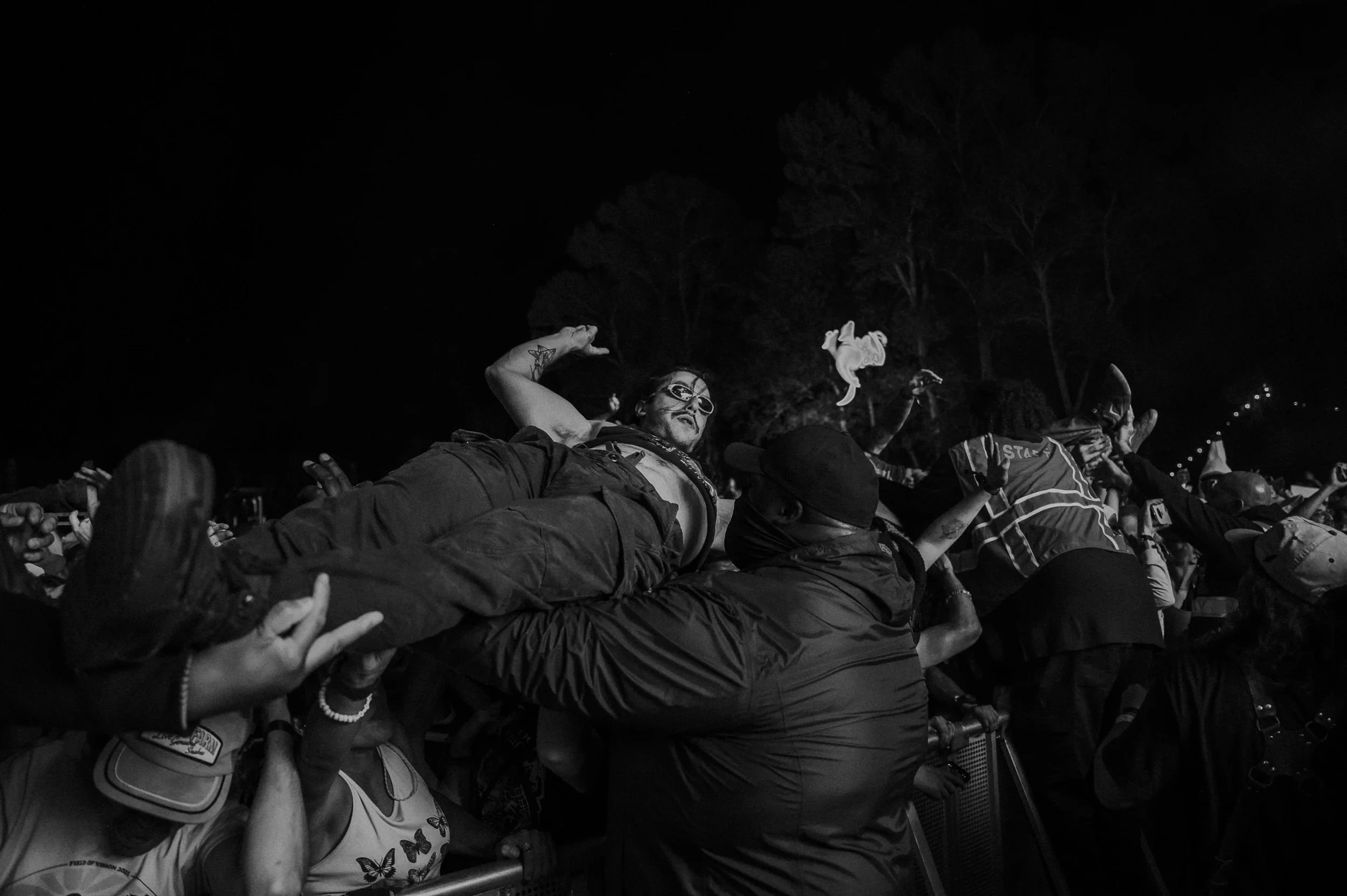Crowd at Meadow Creek during Field of Vision music festival.