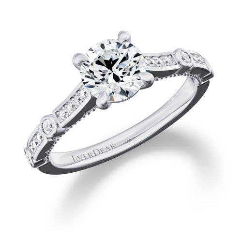 Cremation Diamond Pave Ring -- R2132 — EverDear UK