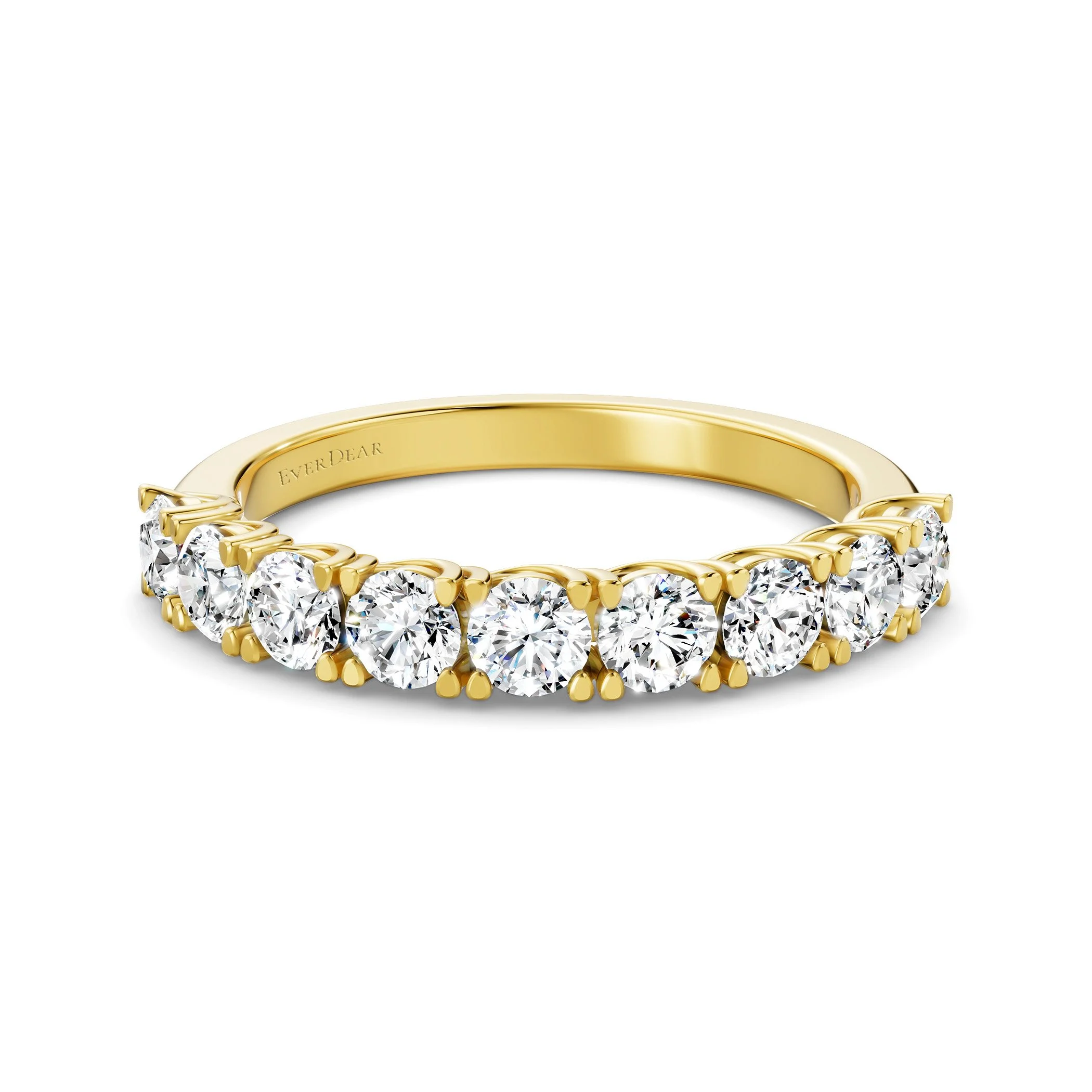 Cremation Diamond Half Eternity Ring-- R1001