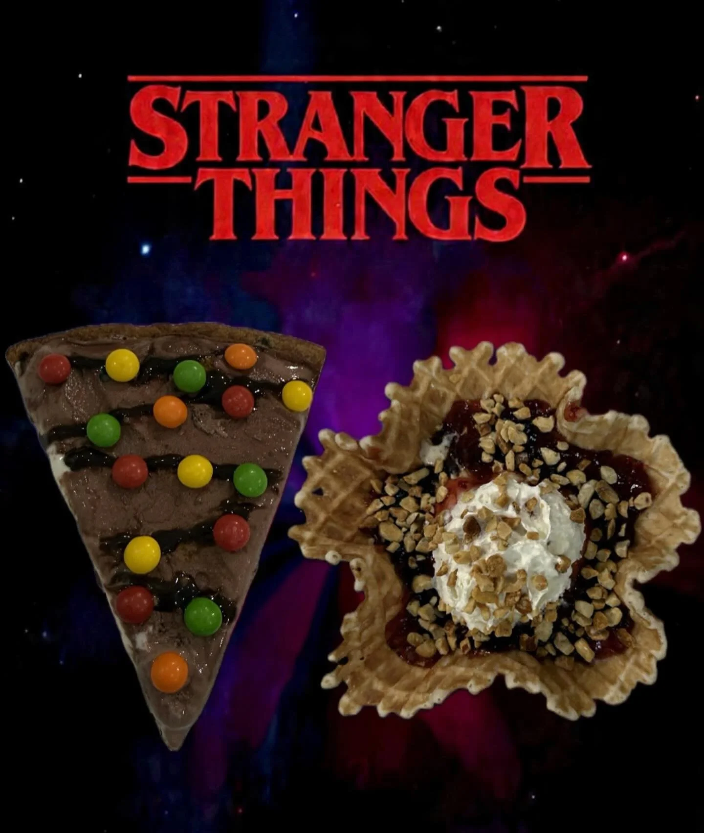 Just in time for the epic finale of Stranger Things and Score  EXTRA loyalty points!
Introducing our out-of-this-world creations. These are perfect for fans gearing up for the last chapter of this incredible almost decade long journey. 

🍕Paranormal