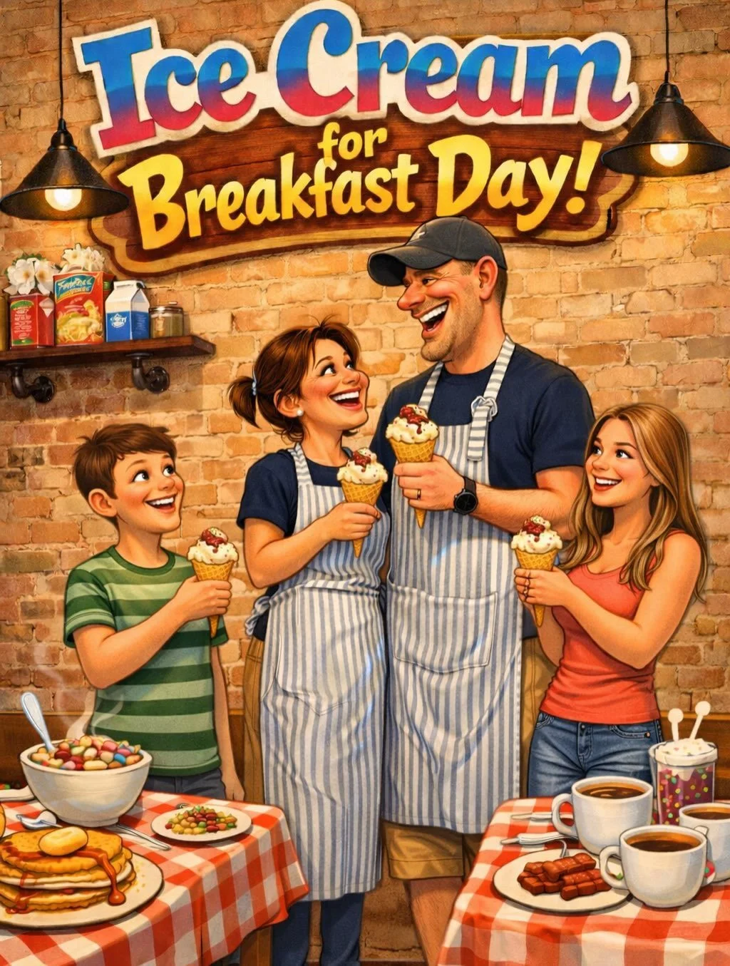 Just can&rsquo;t get enough of our ice cream? We&rsquo;re extending our hours tomorrow and opening early at 10:00 AM to celebrate National Ice Cream for Breakfast Day! Bring your family &amp; friends dressed in your fun and cozy pjs and enjoy our bre