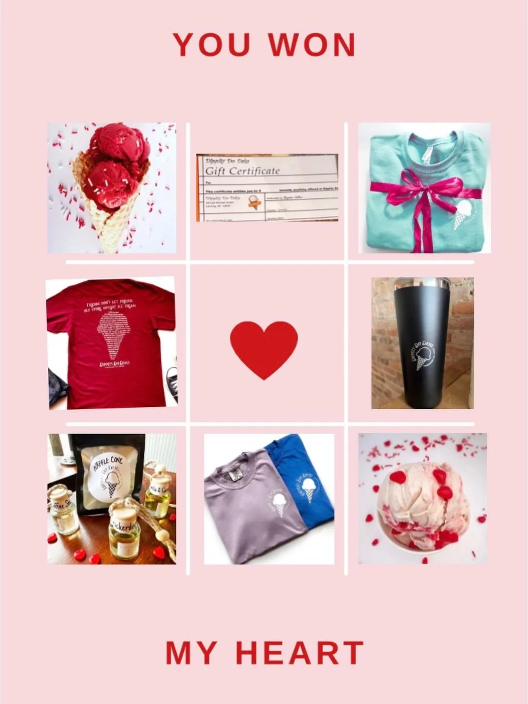 Still deciding? Stop in today and get your last minute Valentine&rsquo;s gifts. We got you covered! 

❤️Assorted colors of logo t-shirts &amp; sweatshirts
❤️Logo tumblers 
❤️Pints and quarts of any flavor 
❤️Gift certificates
❤️Car diffusers 

#valen
