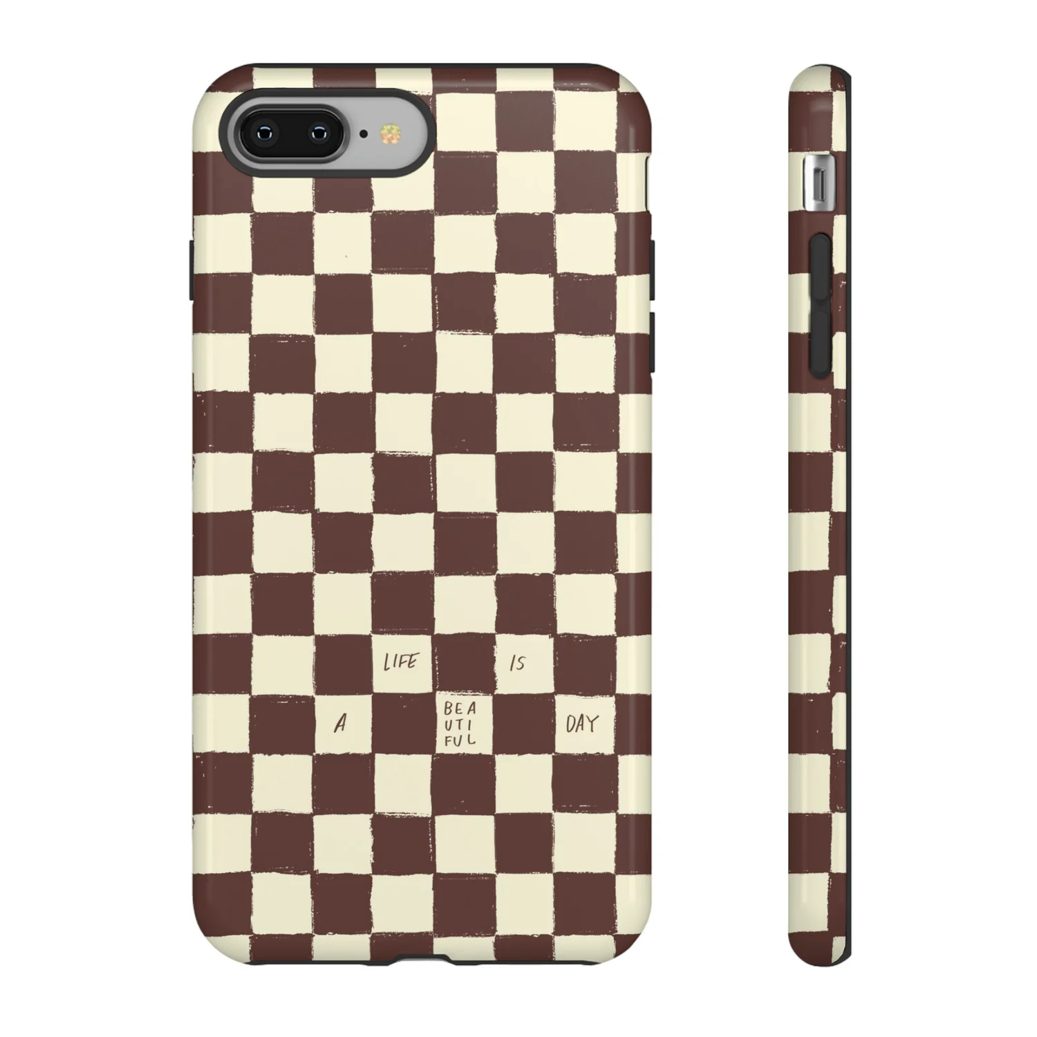 Brown Check Phone Case  SHOP SOBRIQUET