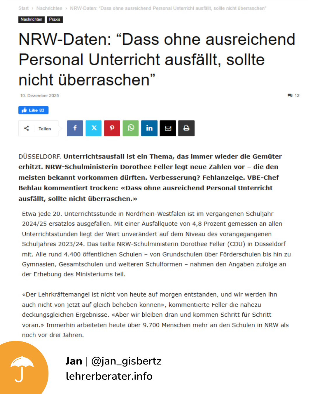 Warum mich die neuen NRW-Unterrichtszahlen nicht überraschen – ein Blick aus dem Lehrerzimme
