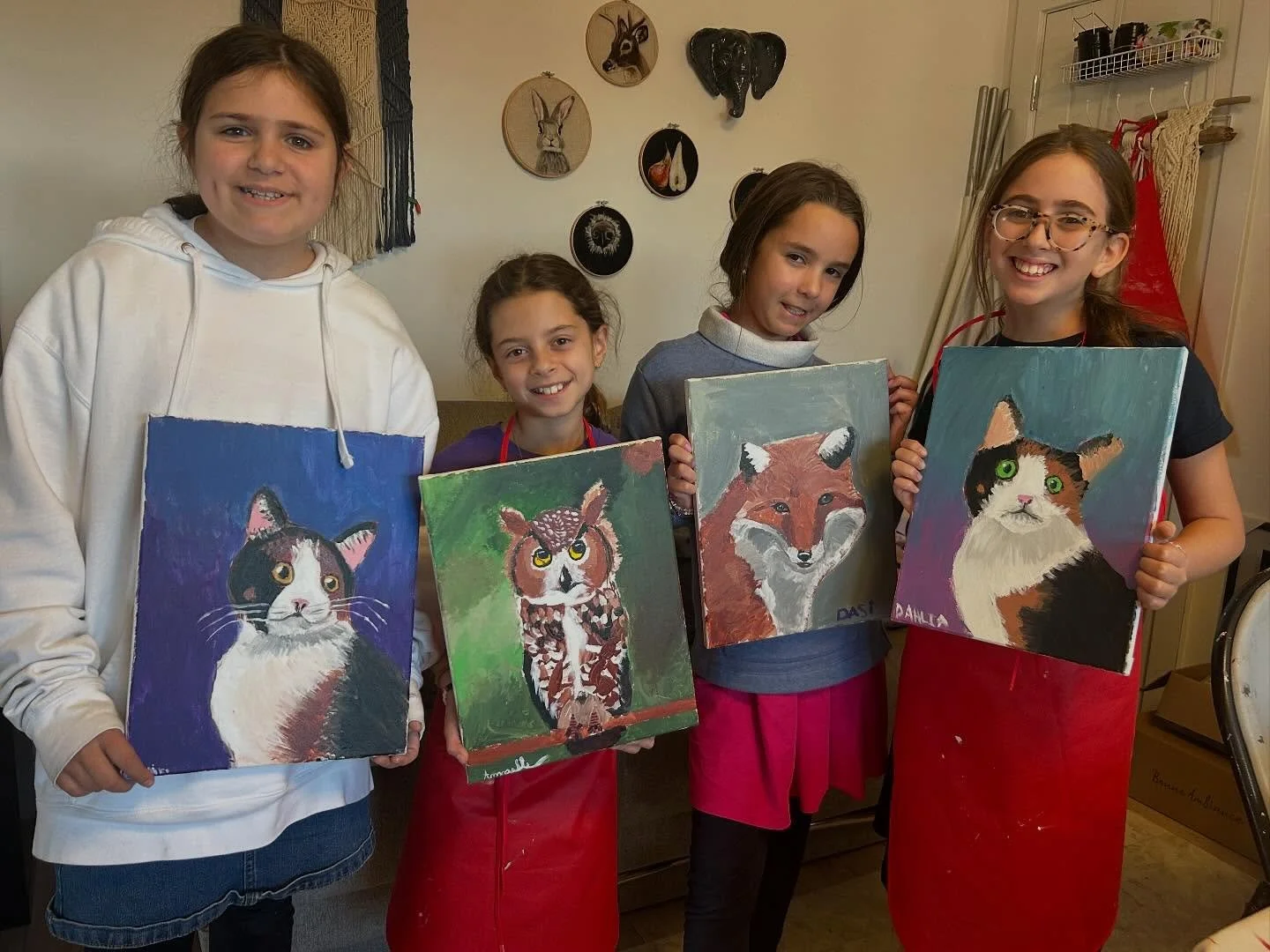 These are truly amazing paintings by my students #acrylicpainting