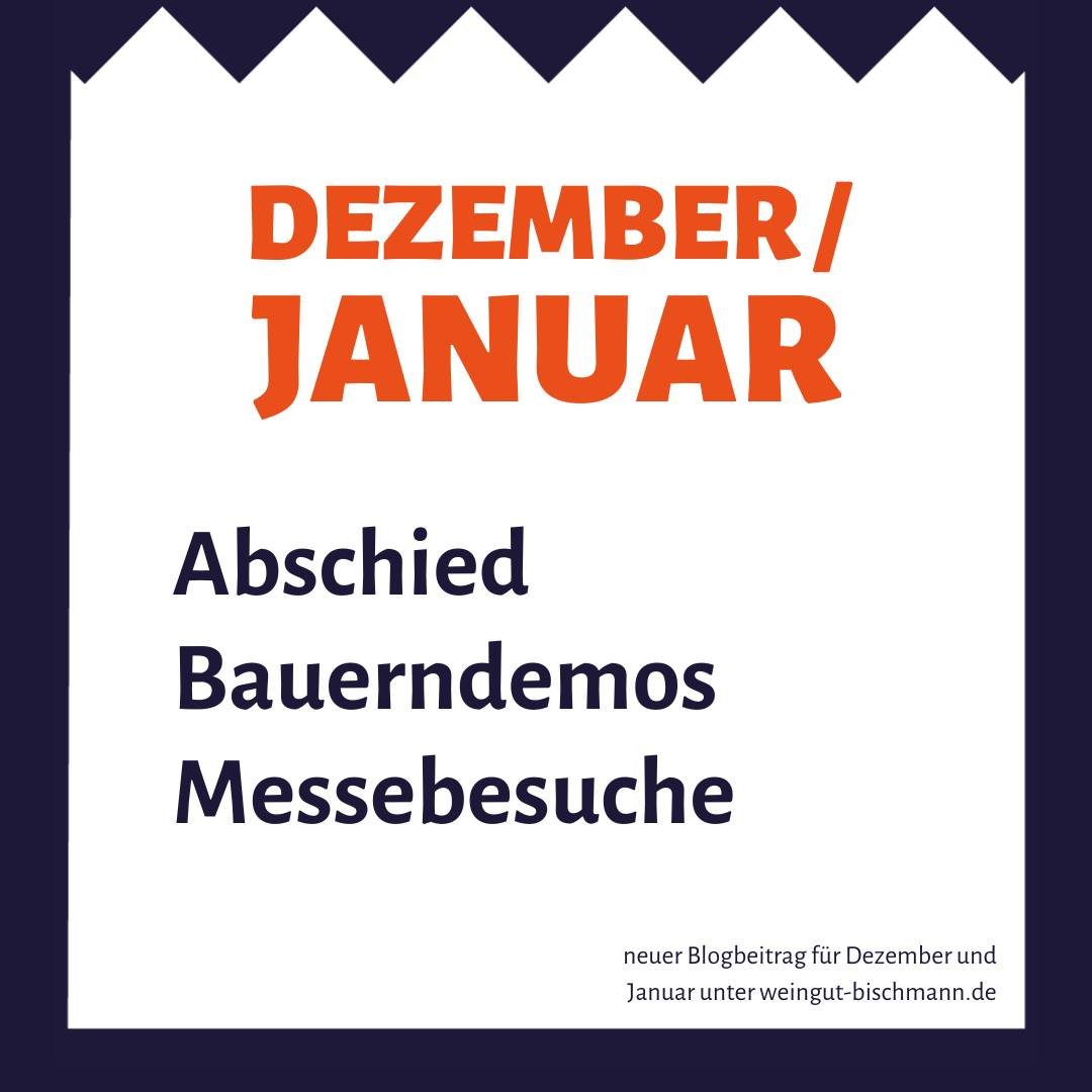 BLOG // Nach einer kleinen Urlaubs- und Fastnachtsverz&ouml;gerung kommt hier unser neuer Blogbeitrag. Was uns im Dezember und im Januar besch&auml;ftigt hat, erfahrt Ihr in unserem neuen Blogbeitrag. 

#vinumunikum #weingutbischmann #bodenst&auml;nd