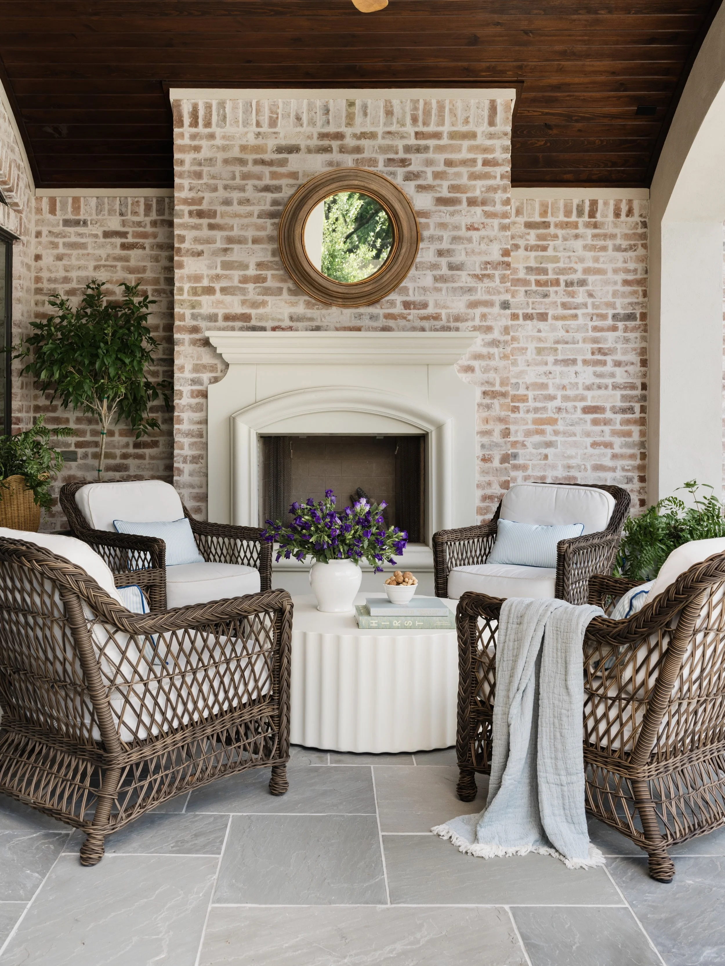 Houston summers ask something different of a home. Not just shade, but a reason to stay outside once the heat finally breaks.

This outdoor living space came together the same way every room in this house did &mdash; slowly, and only when it was read