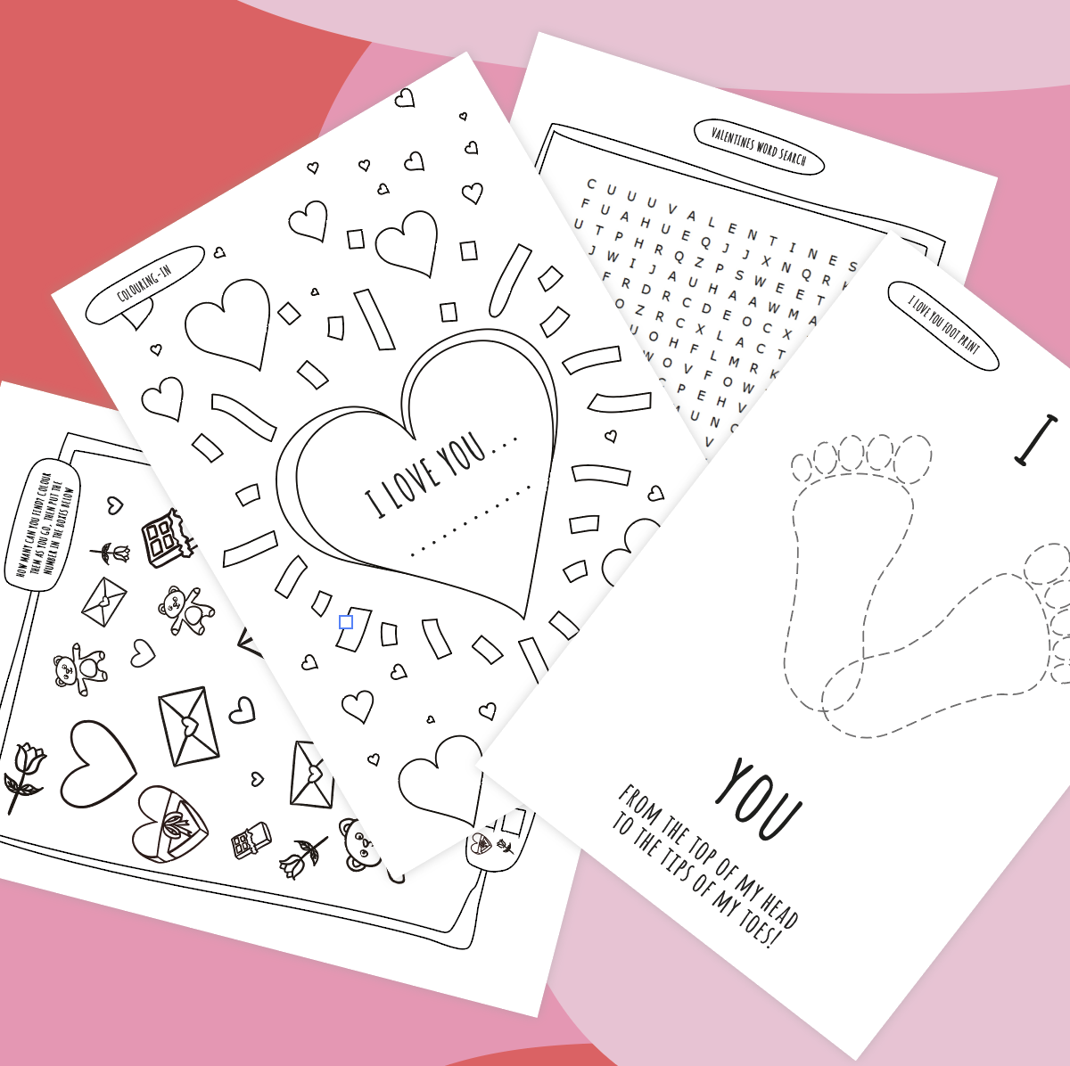 VALENTINES PRINT-AT-HOME ACTIVITIES