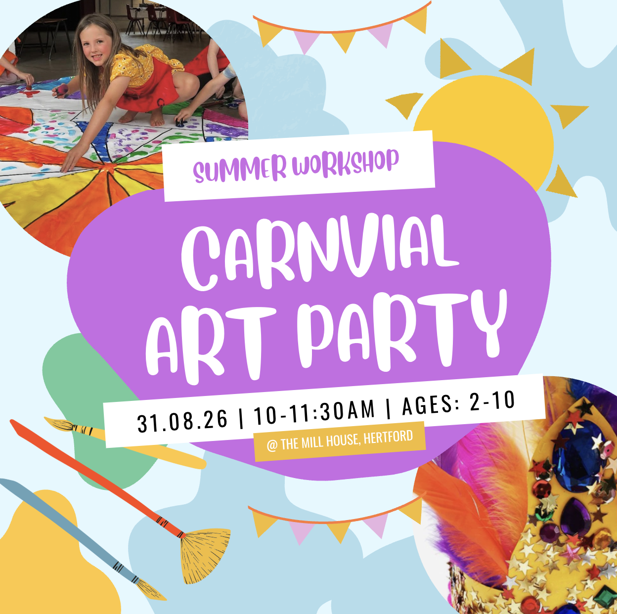 31.08.26 | CARNIVAL ART PARTY | AGE: 2-10