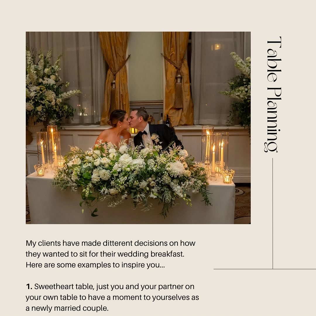 My couples have decided to sit with their guests in different ways, all which have worked beautifully for them.

Photo 1 @peach_portman 
Photo 2 @eophoto.co 
Photo 3 @jonathanephoto 
Photo 4 @jez_dickson 

#weddings #weddingplanner #tableplanning #lo