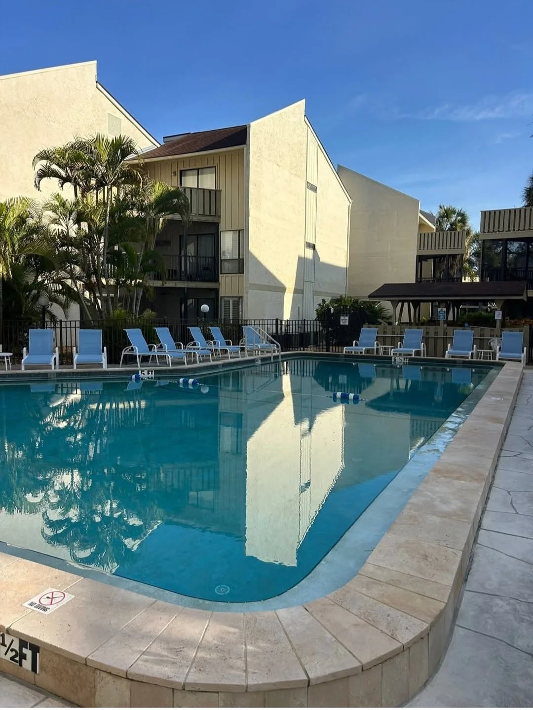 Bay Oaks pool looking east