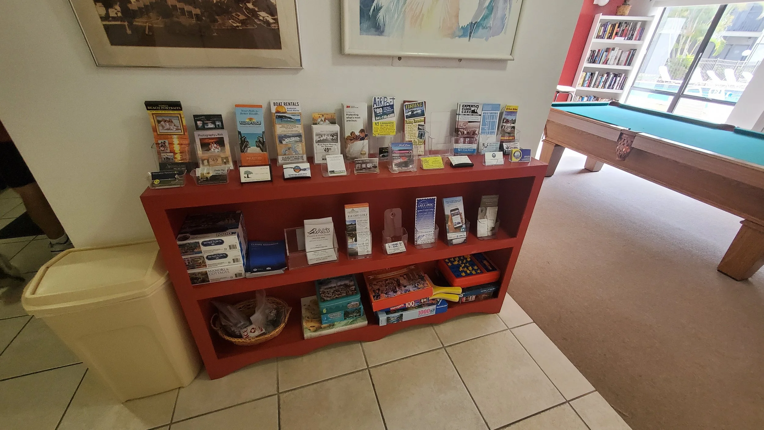 Travel info at the Clubhouse