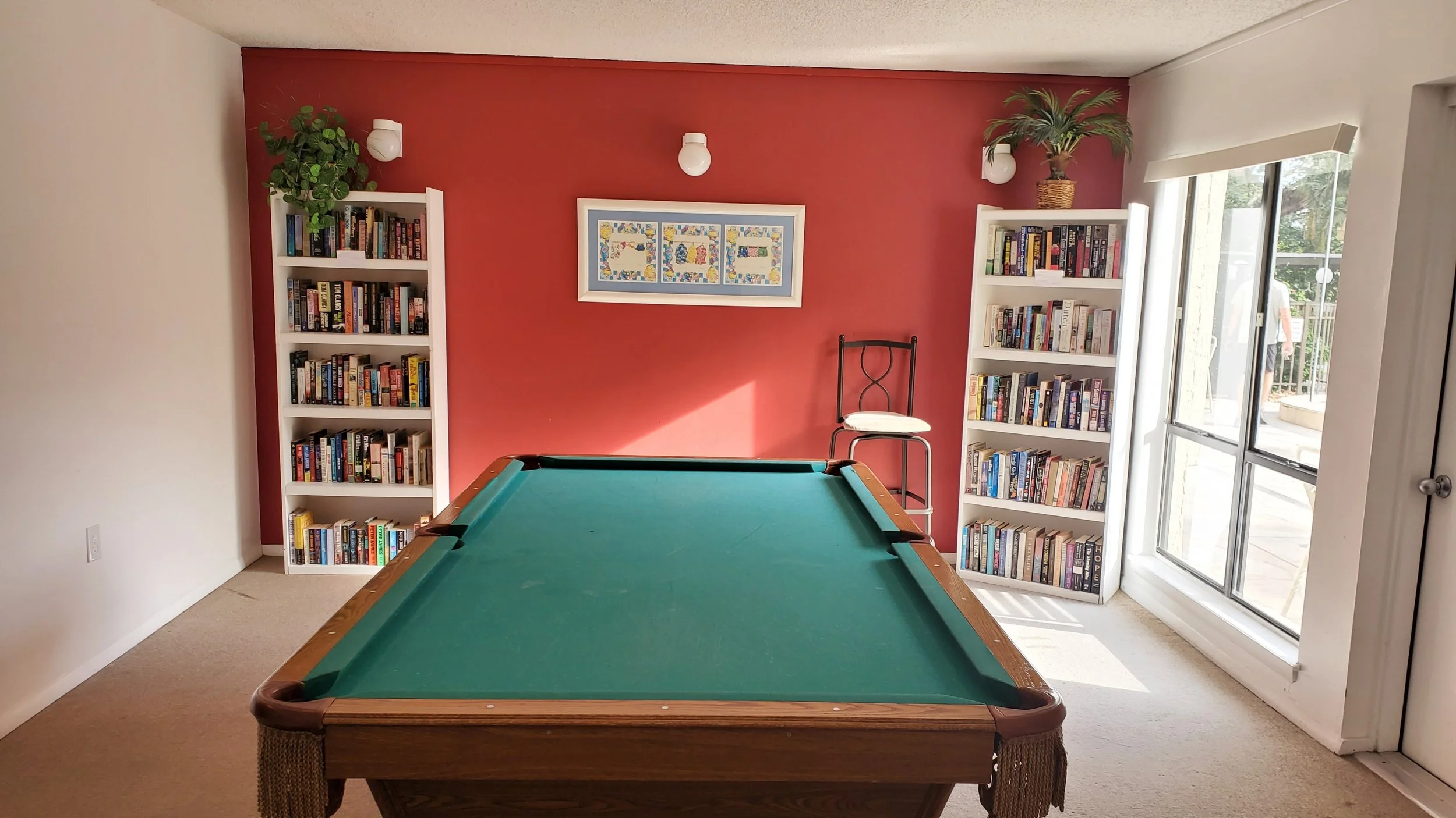 Pool table available in the Clubhouse