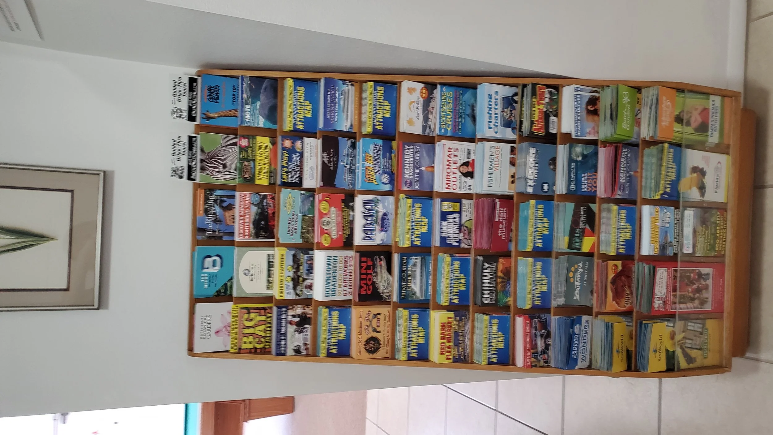 Activity brochures in the Clubhouse
