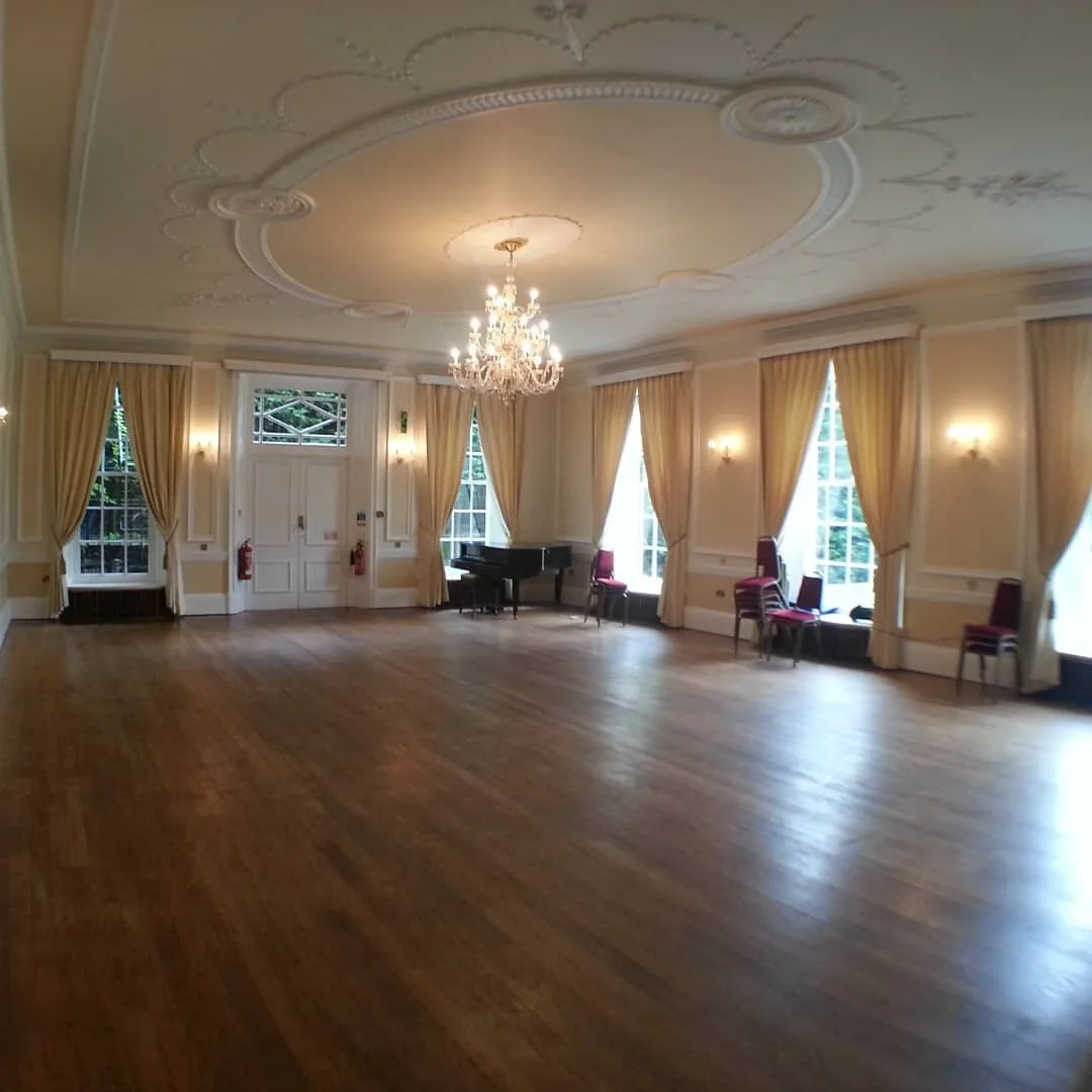 It's not everyday one decorates a ballroom...
.
See the grand piano tucked away in the far corner to give some scale to this fine room.
.
Three gentle contrasting colours used here from @firedearthuk to allow a flexible space to hire.
.
Customer very