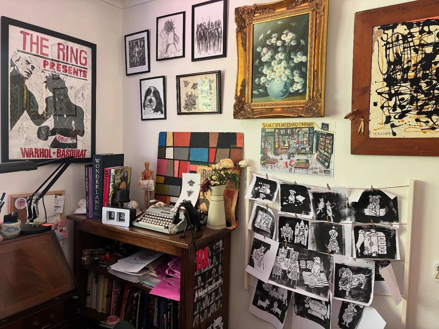 Hello! Been a bit quiet on here as I’ve been busy bashing out new designs I’m very excited to share with you soon 🫶🏻 in the meantime I’d like to share a corner of my little studio space (thought I’d leave out the messy card