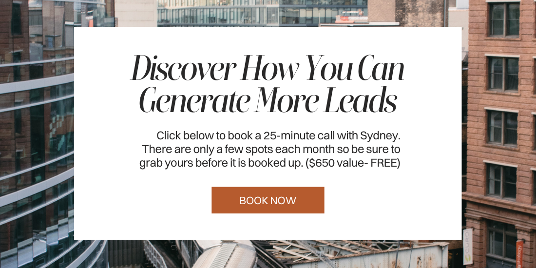 Banner with text titled "Discover How You can Generate More Leads" promoting a 25 minute call with Pivota CEO, valued at $650, for FREE