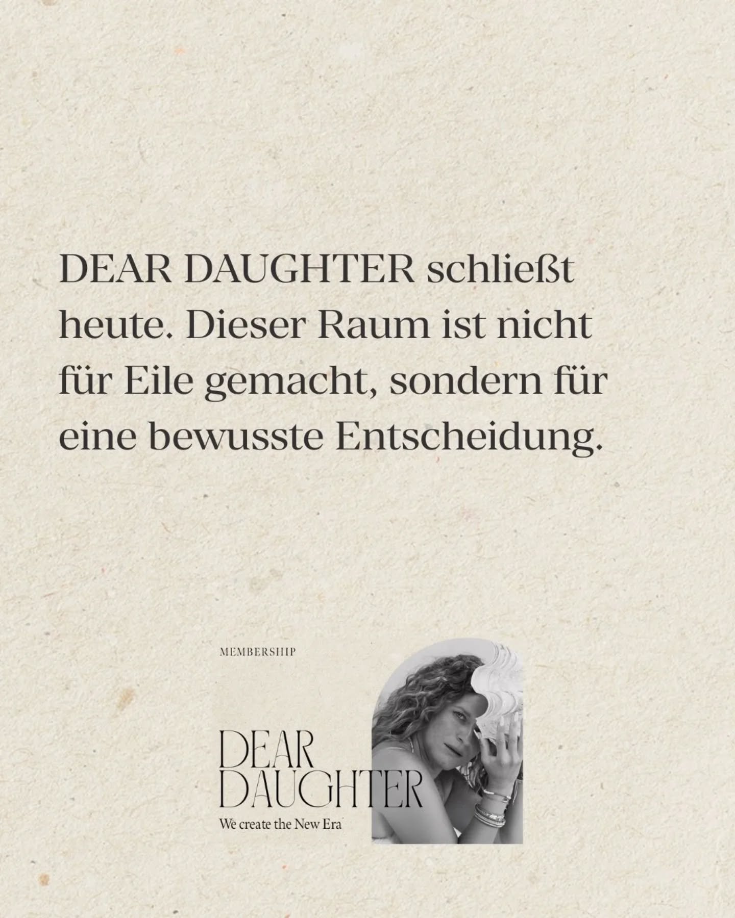 Wenn du dich gerufen f&uuml;hlst, kommentiere DAUGHTER.