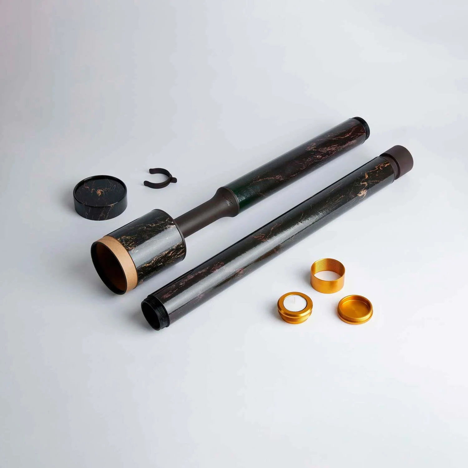 Wooden Walking Scatter Staff &amp; Mini Urn for Ashes