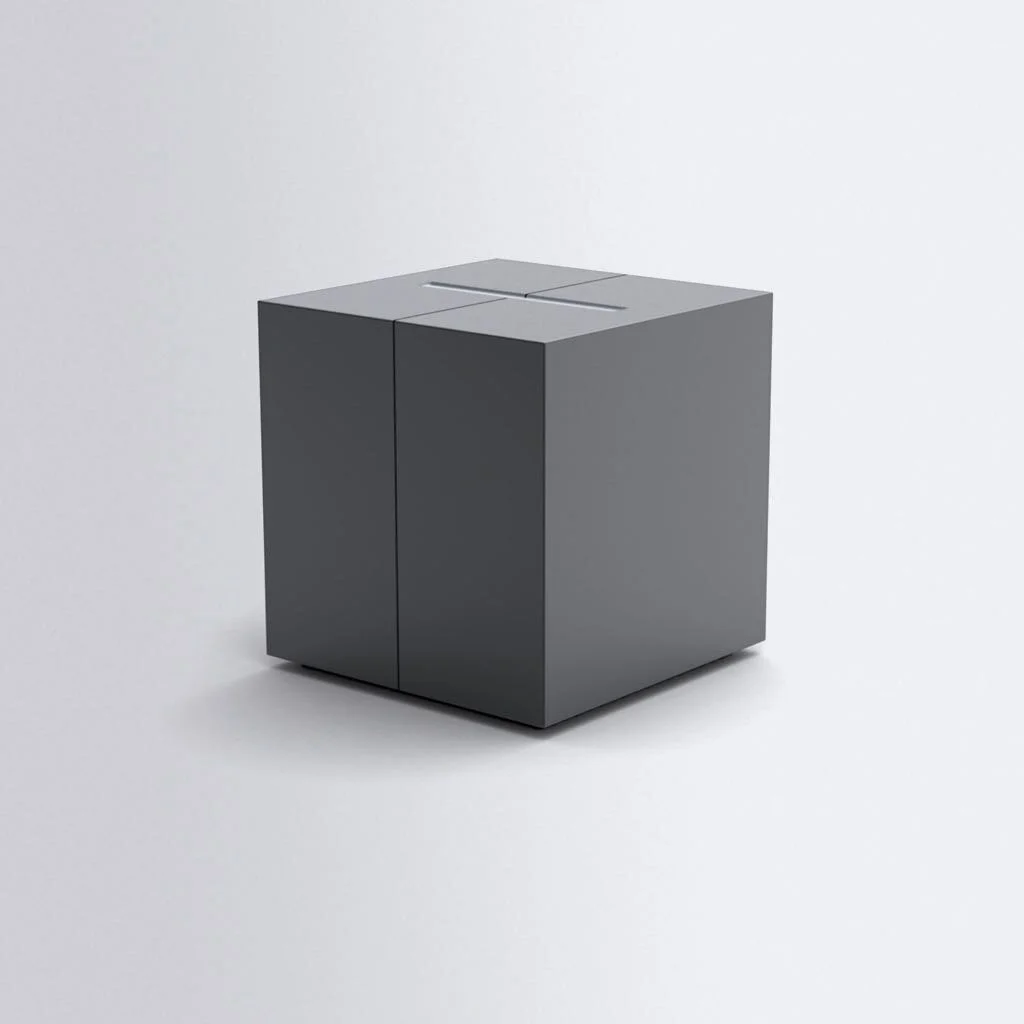 Aluminium Cube-Shaped Urn for Ashes - AGP4