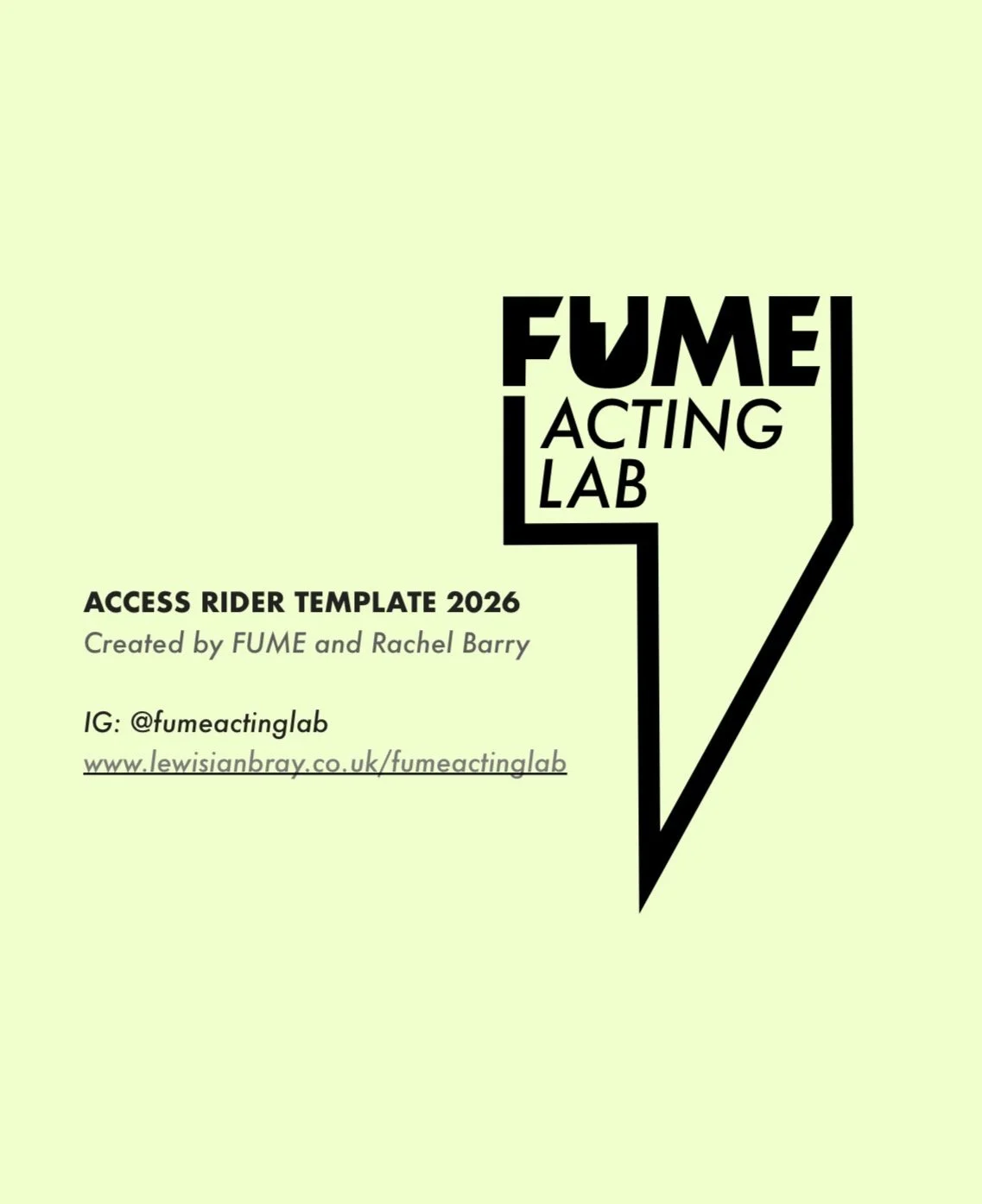 FREE ACCESS RIDER TEMPLATE