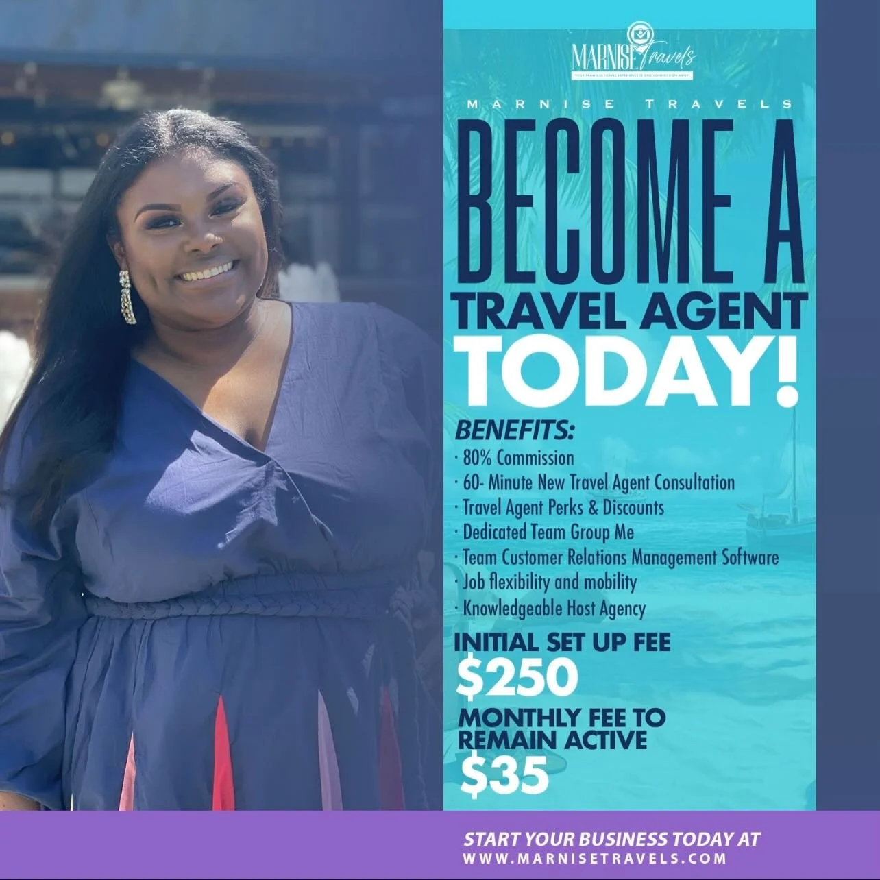 Give yourself the gift of owning your own travel agency this year! 

Are you planning your own trips? Creating the itineraries for girls night out? Always exploring? Why not get paid while doing it? 

I&rsquo;d be happy to have you join my agency, Ma