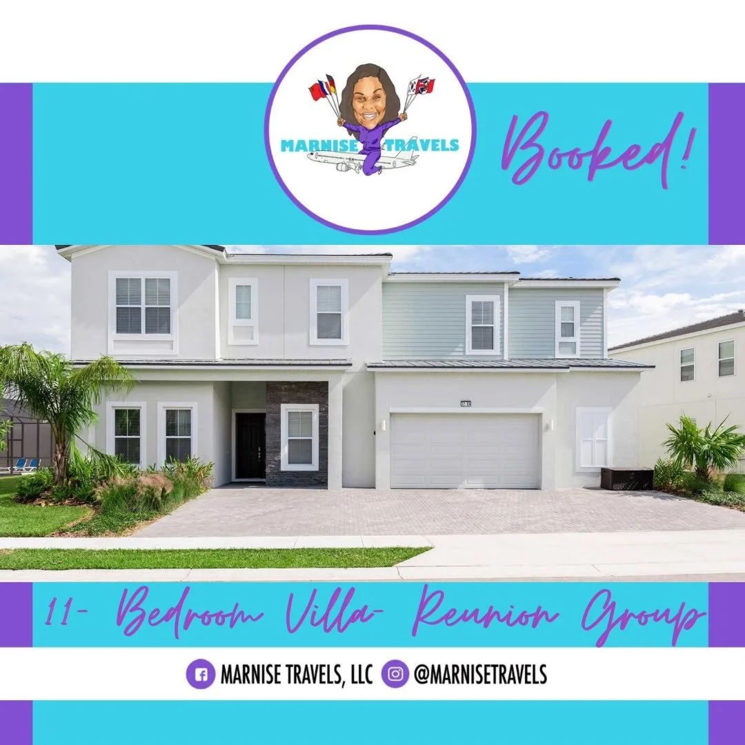 ✈️ Family Reunion in Orlando= Booked! ✅

Excited to put together this wonderful option for my family reunion group! They will all be able to fellowship together between (2) 11-Bedroom Villas at a location that basically puts them in the center of all