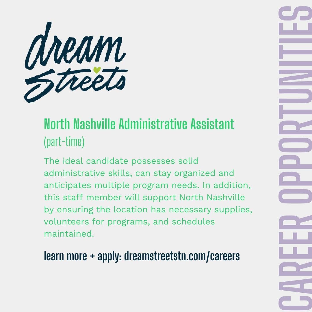 If you match these qualifications we have a spot for YOU to join our team! ⁠
⁠
Learn more about this part-time position and apply at www.dreamstreetstn.com/careers. link in bio⁠
⁠
#dreamstreetstn #bepartofthedream #dreamstreetsnorth