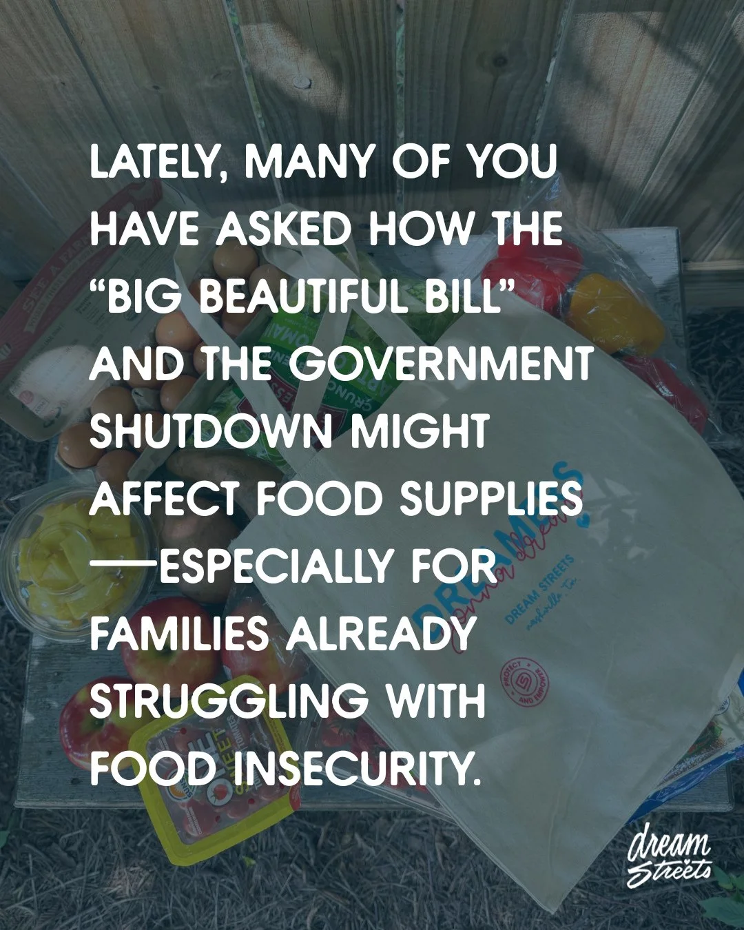 Many of you have asked how the “Big Beautiful Bill” and possible government shutdown could affect food access, especially for families already struggling. While we don’t have all the answers, here’s what we do know: SNAP (food