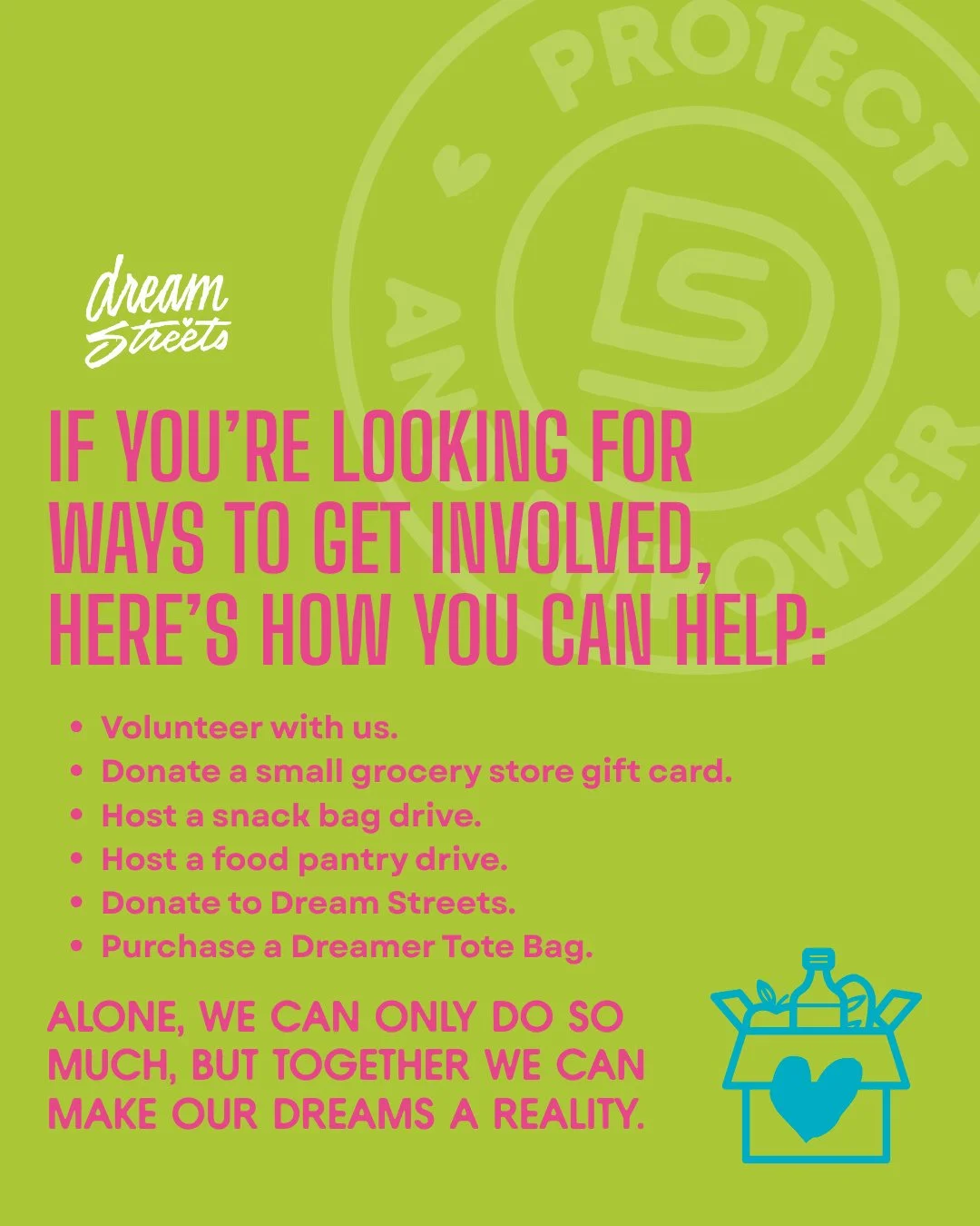 We are feeling so grateful for our community of Dreamers. Over the past couple of weeks, we&rsquo;ve witnessed neighbors coming together in powerful ways to support those impacted by the government shutdown. We&rsquo;ve already seen a 40-50% increase