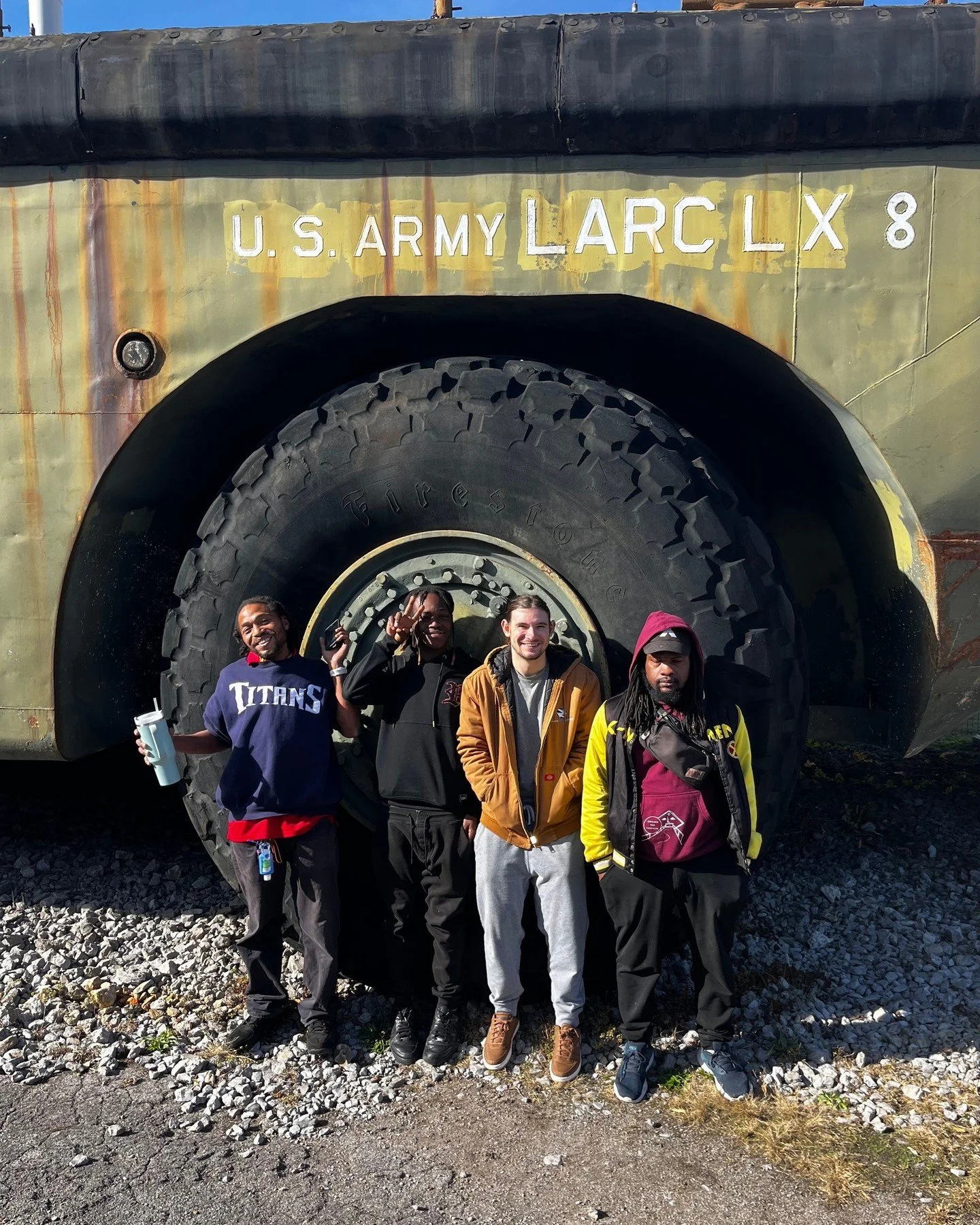 Our Job Readiness participants took a break from the books last week and visited the Lane Motor Museum. They had a great time on their tour, exploring all of the unique vehicles on display. Pictured above is a crowd favorite, an enormous Army vehicle