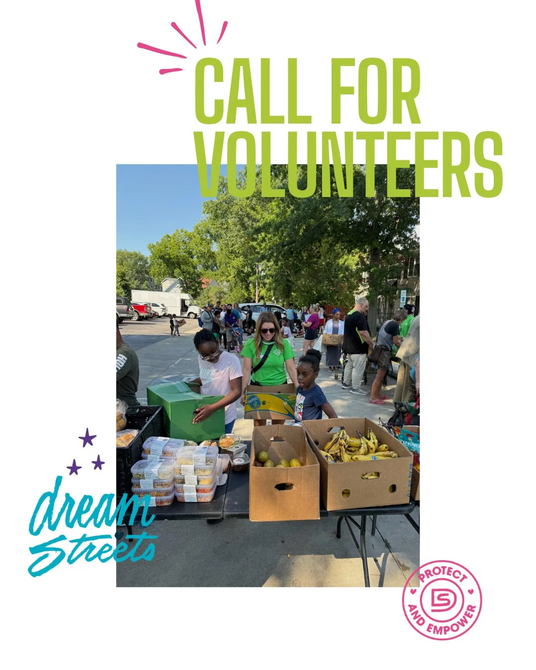 Calling all volunteers to be a part of the dream!

At the heart of everything we do is people showing up, linking arms, and moving forward together as one dream united.

Whether you have an hour or a day, whether you come alone or with a group, we ha
