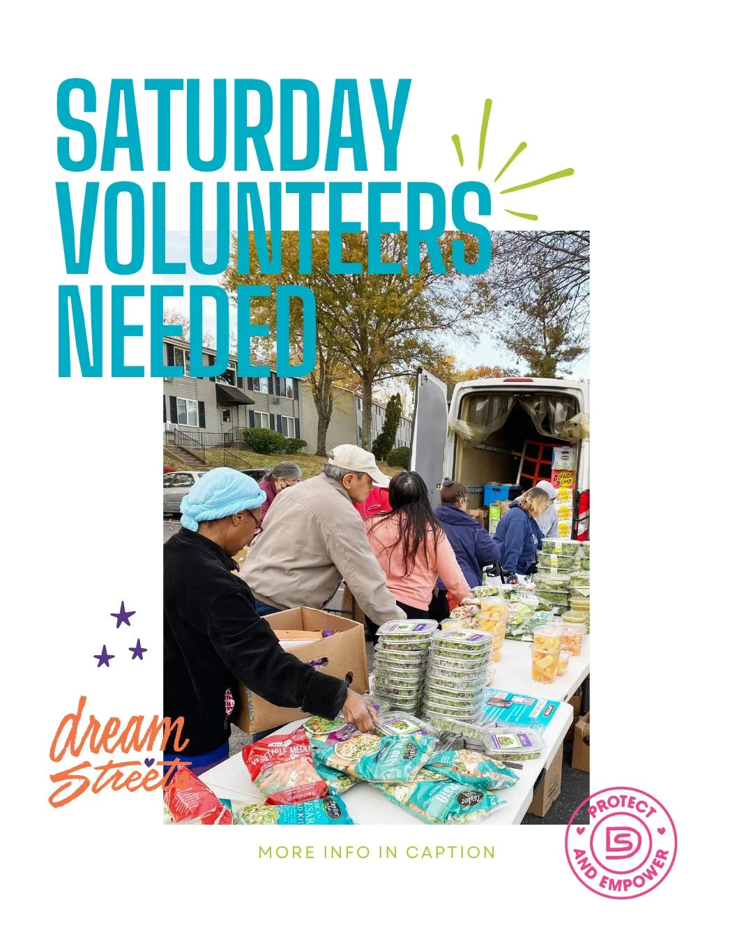 We&rsquo;re looking for Saturday volunteers this summer to help at our Mobile Food Sites. Join us at Cumberland View Apartments in the morning or New Covenant Christian Church in the afternoon.

Sign up at the link in our bio!

#DreamStreetsTN #Mobil