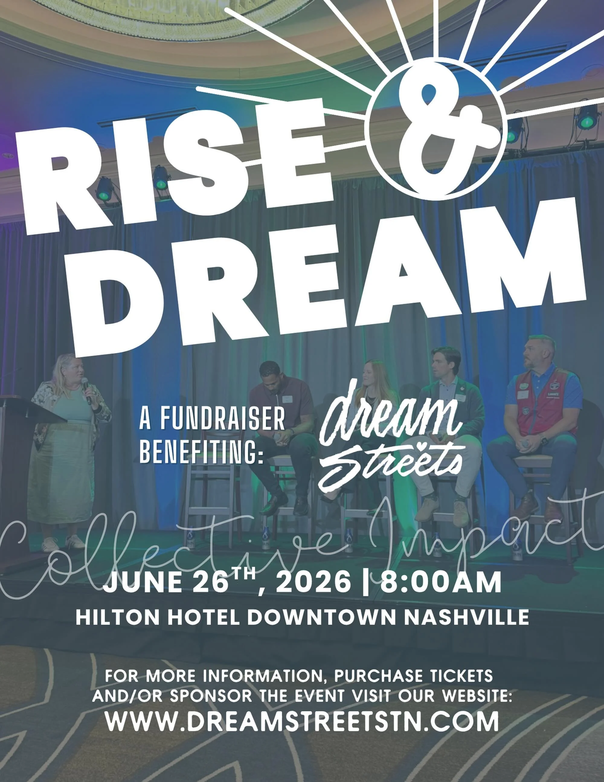 Tickets are now on sale for our upcoming Rise and Dream Breakfast, an event centered on the impact that happens when individuals and organizations with a shared vision come together.

Join us on the morning of June 26, 2026, at the Hilton Downtown Na