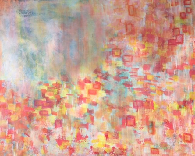   Confetti - mixed media on canvas, 30x24  