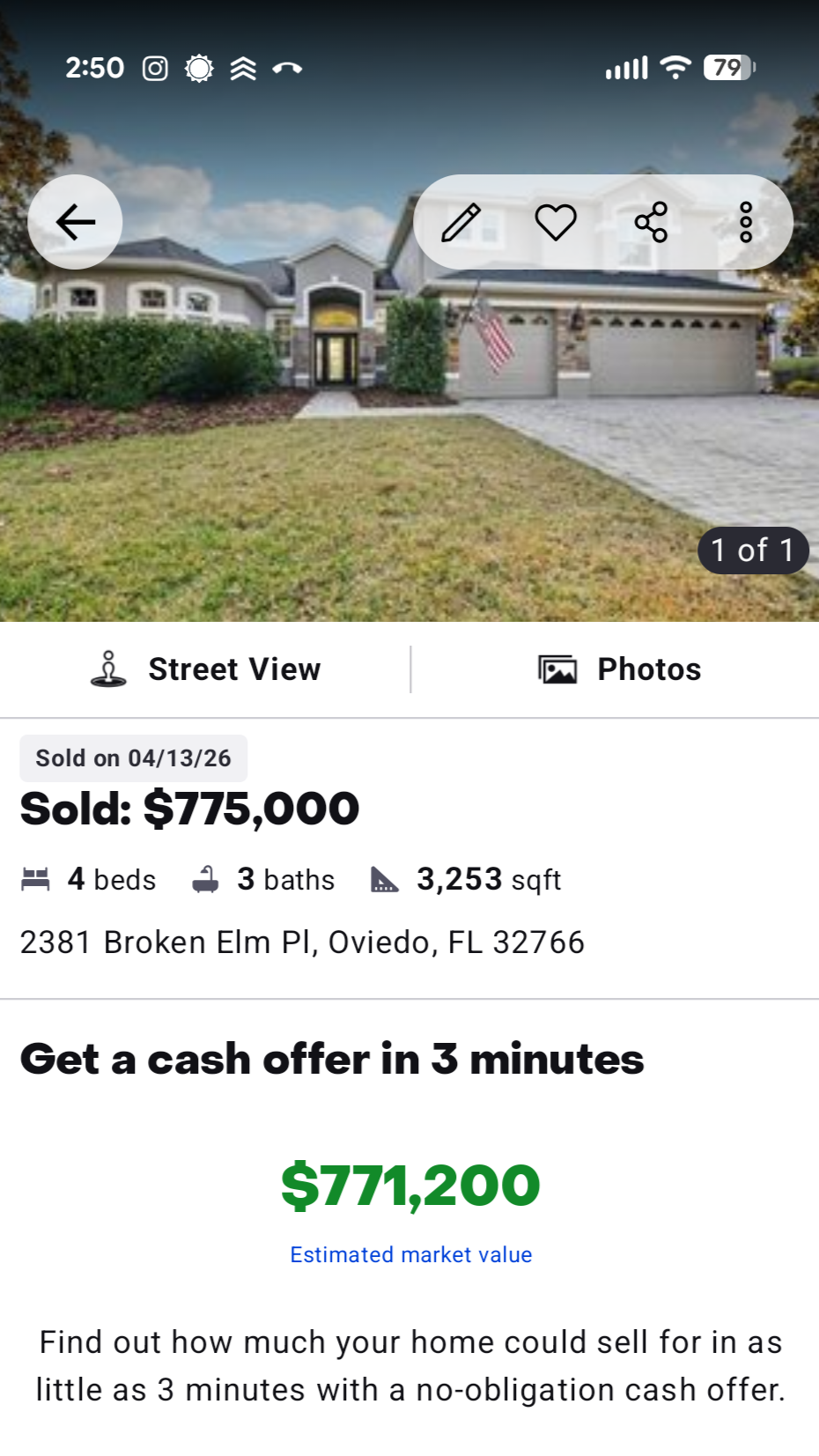 2381 Broken Elm after I sold it for $775,000