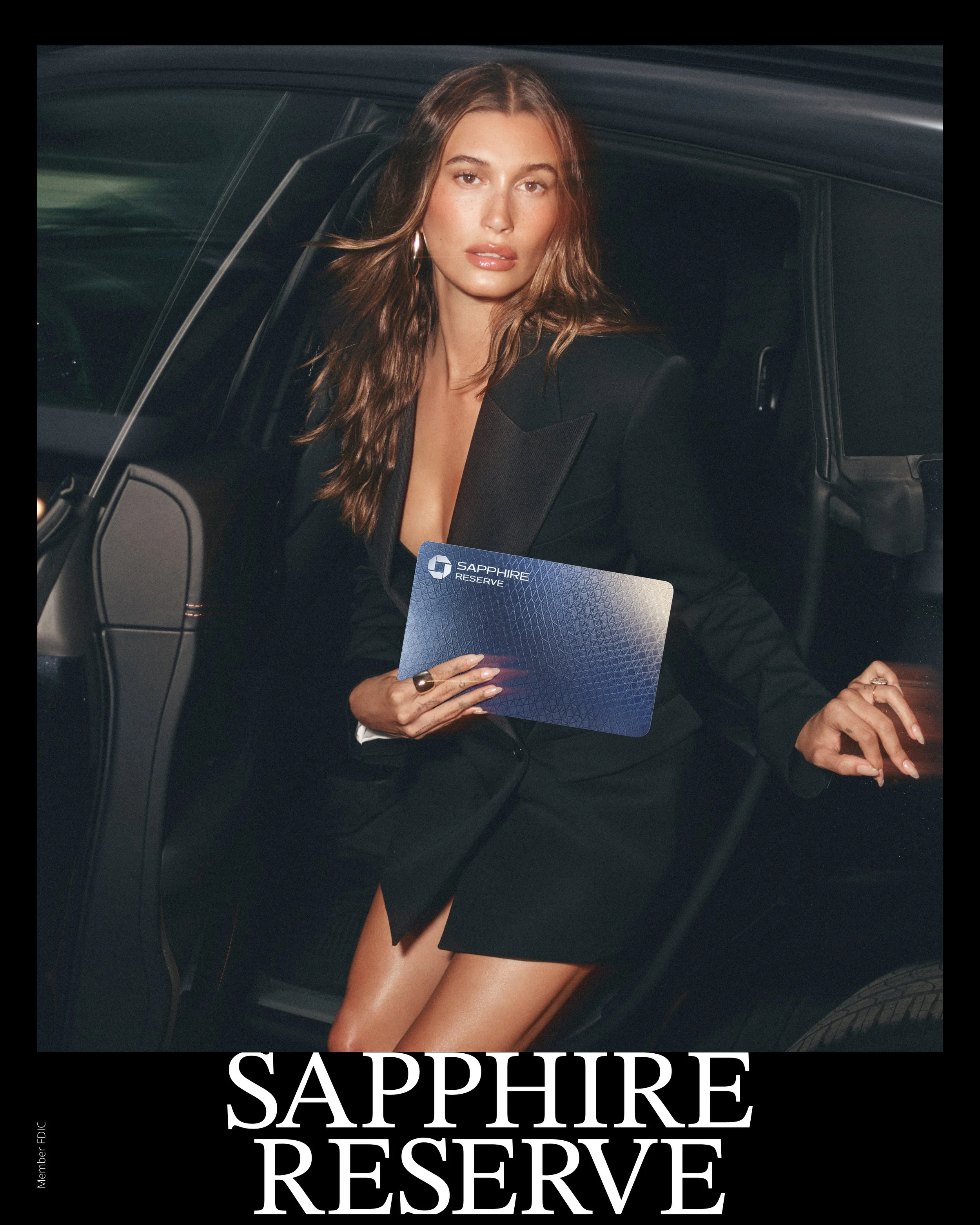 Hailey Bieber photographed by David Sims for Chase Sapphire