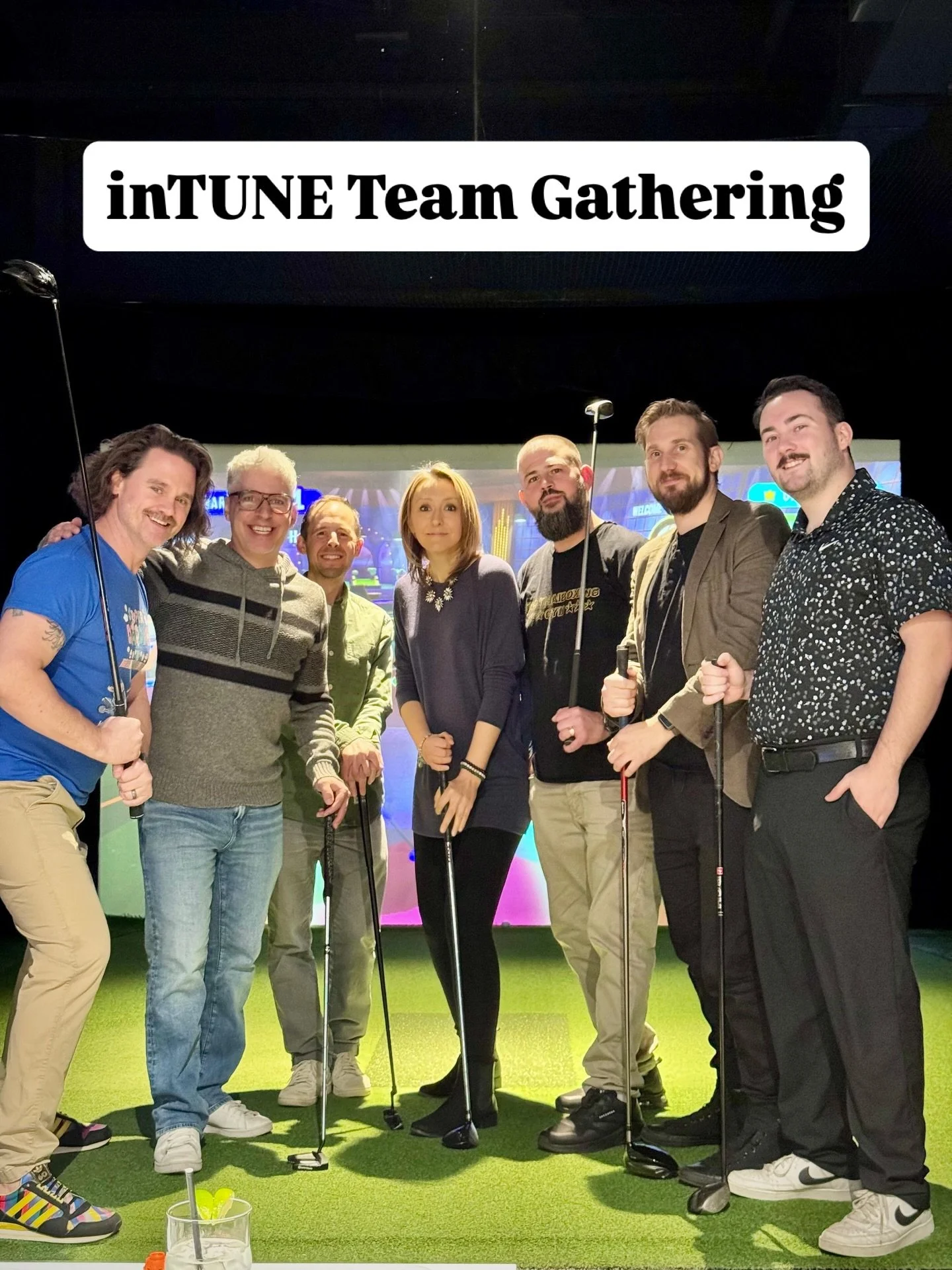 inTUNE Team Gathering 👌🏼

We mixed it up this year and had some fun with our team at @19thholeindoorgolf_social in Burlington. As our team spreads from Niagara Region to Hamilton, Cambridge and Guelph, this was the perfect meeting location. 

I hig