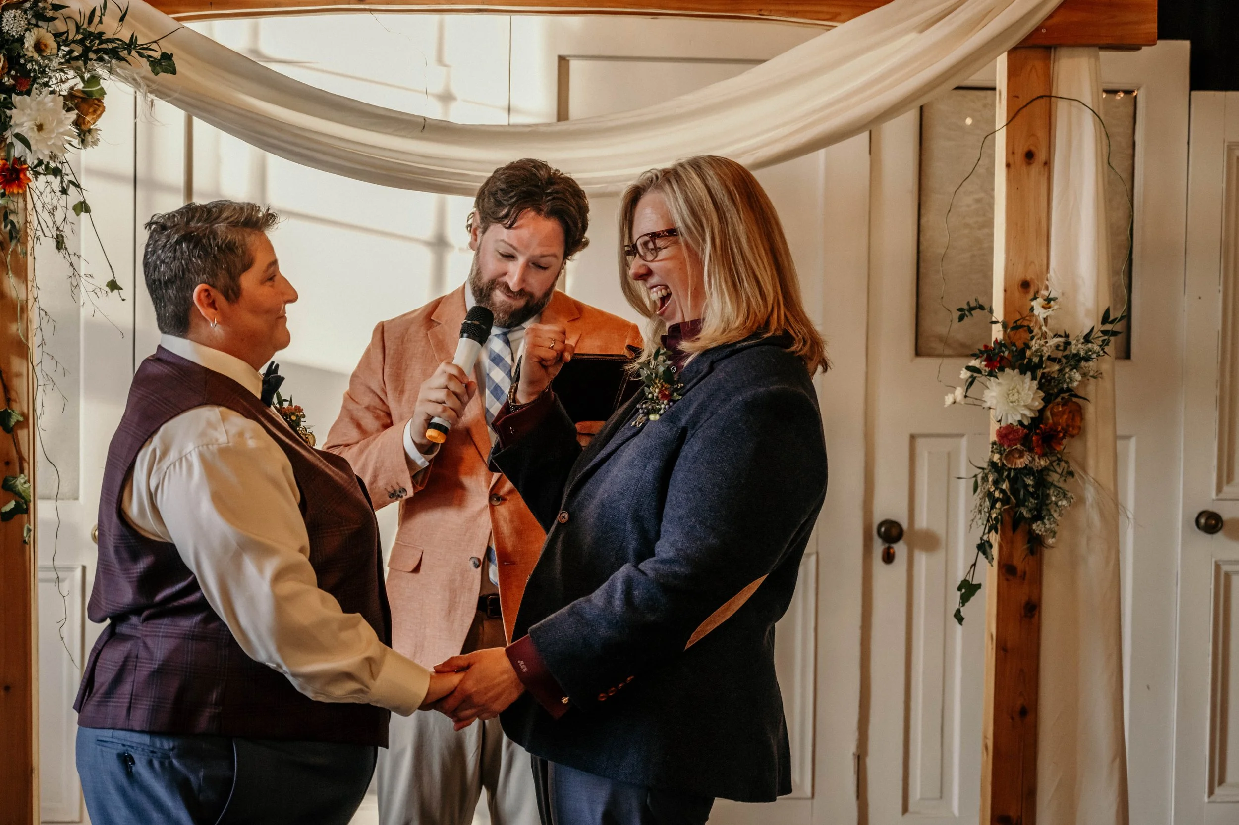 lgtbq wedding ceremony with intune wedding djs