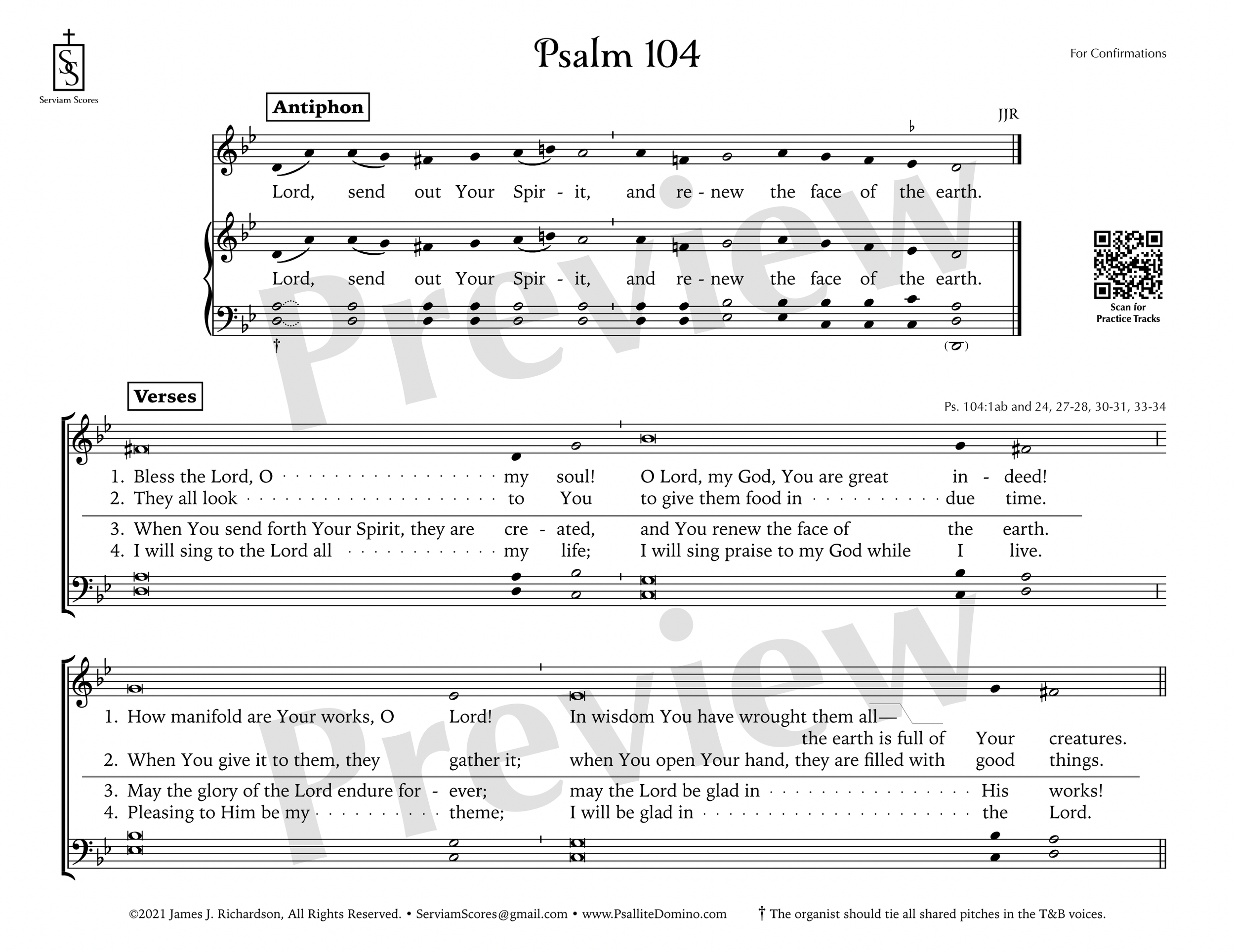 Psalm 104 • Lord, send out Your Spirit and renew the face of the earth.