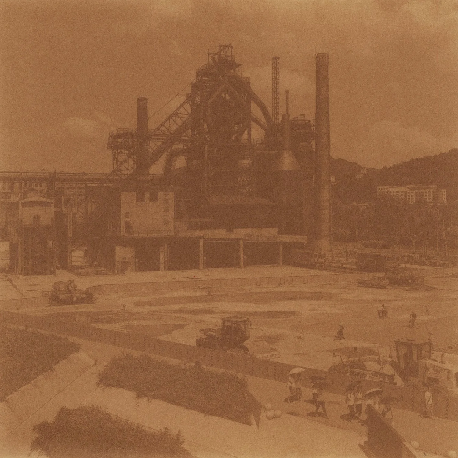 4120-12345 — 075 (COKE CHEMICALS). 270 (PIG IRON). 430 (STEEL). 275 (POPULATION). PEN CHI MANCH, 1956 // Benxi Lake Industrial Heritage Site, 2025 (printed 2026)