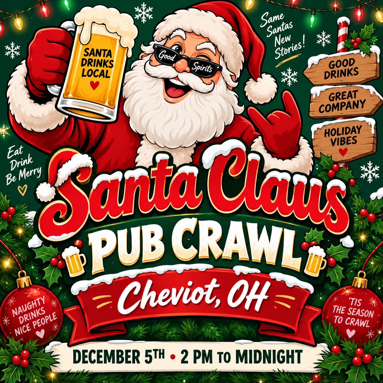 Santa Claus Pub Crawl
