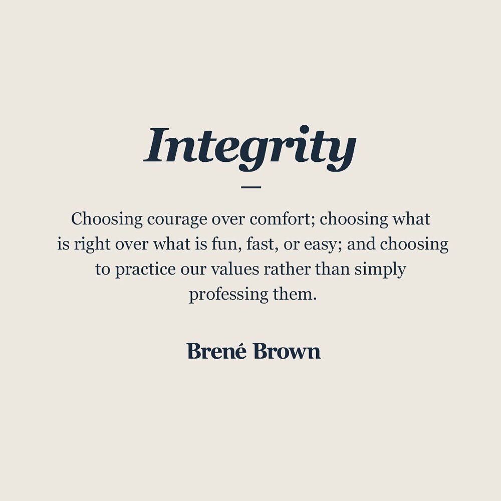 A theme in our work lately has been around Values. Identifying our personal values, and living them, is an important piece of showing up in our leadership integrity.
#values #integrity #daringleadership #courageousleadership